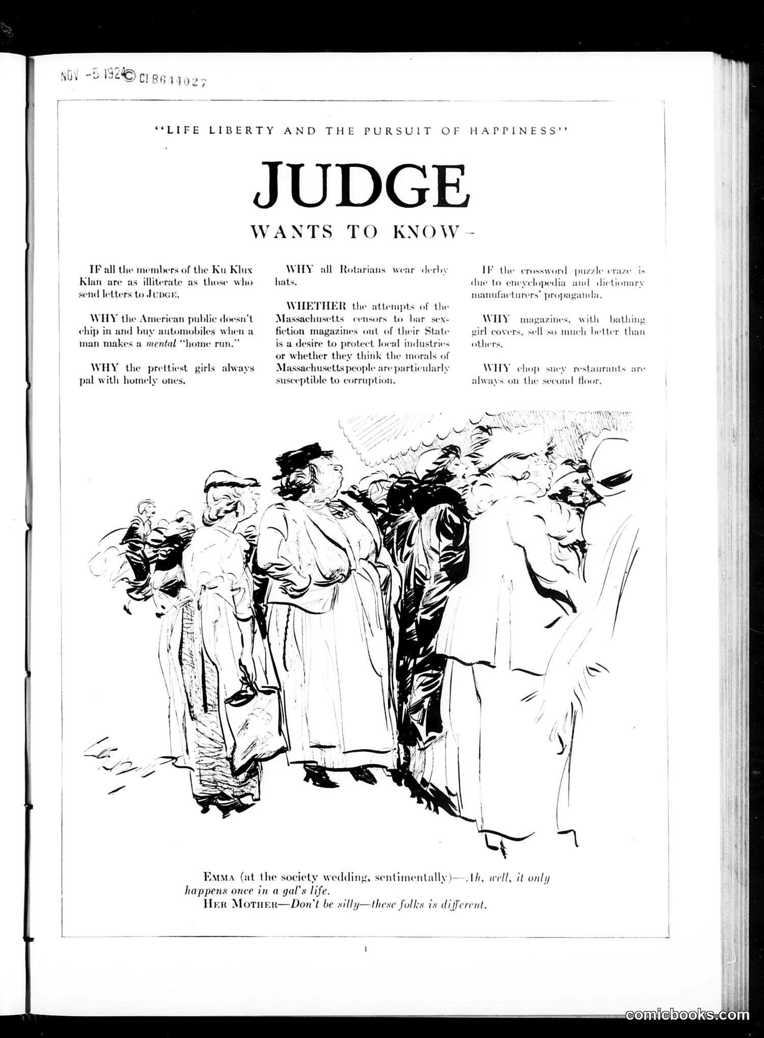 Judge — November 1, 1924 — page 3 of 36