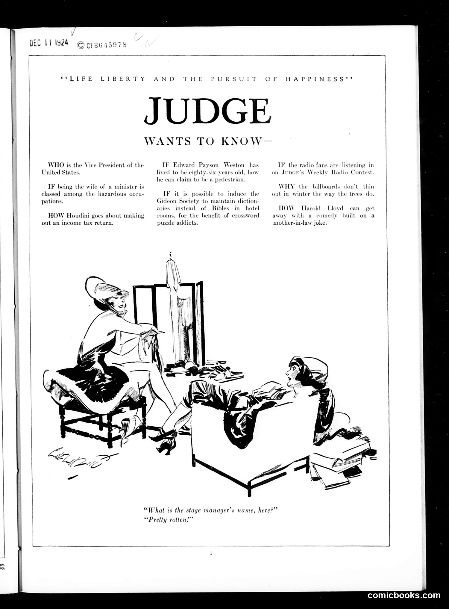 Judge — December 13, 1924 — page 3 of 36