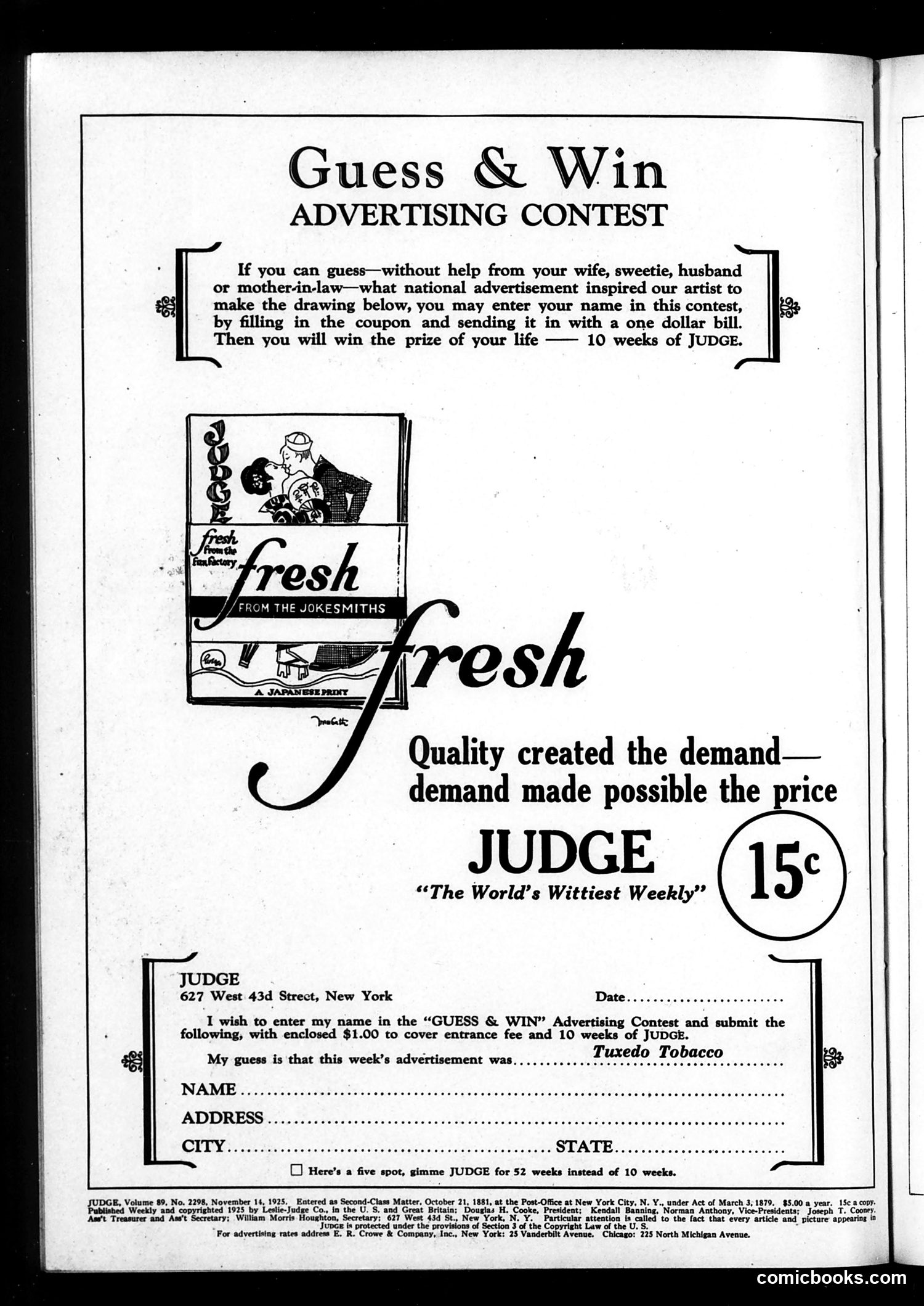 Judge — November 14, 1925 — page 2 of 37