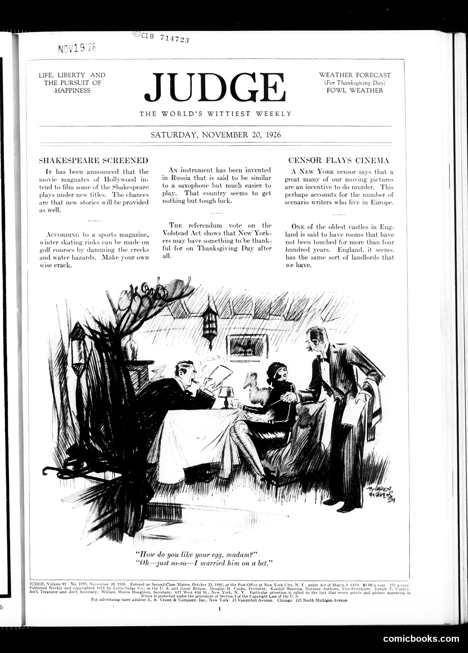 Judge — November 20, 1926 — page 3 of 36