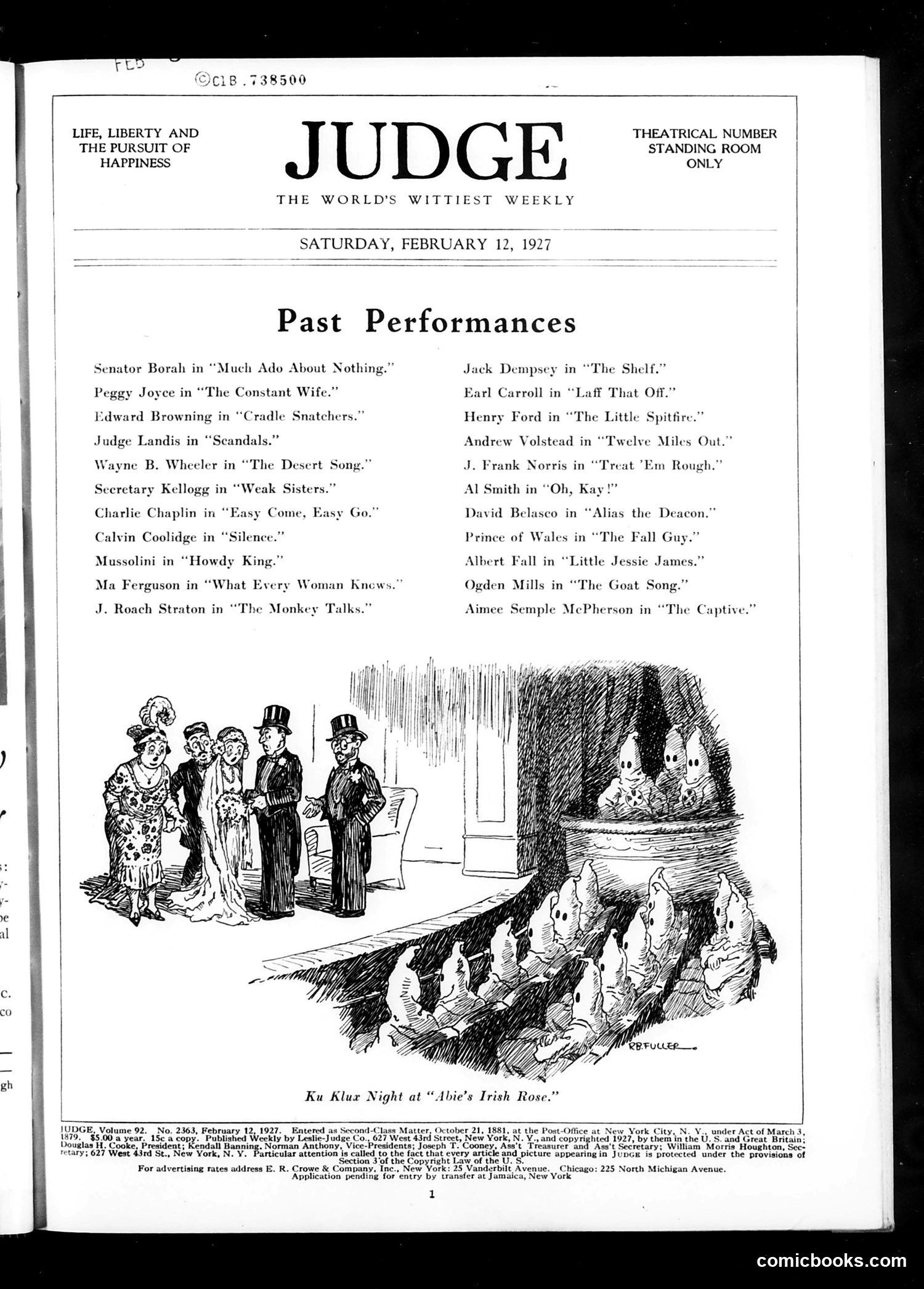 Judge — February 12, 1927 — page 3 of 36