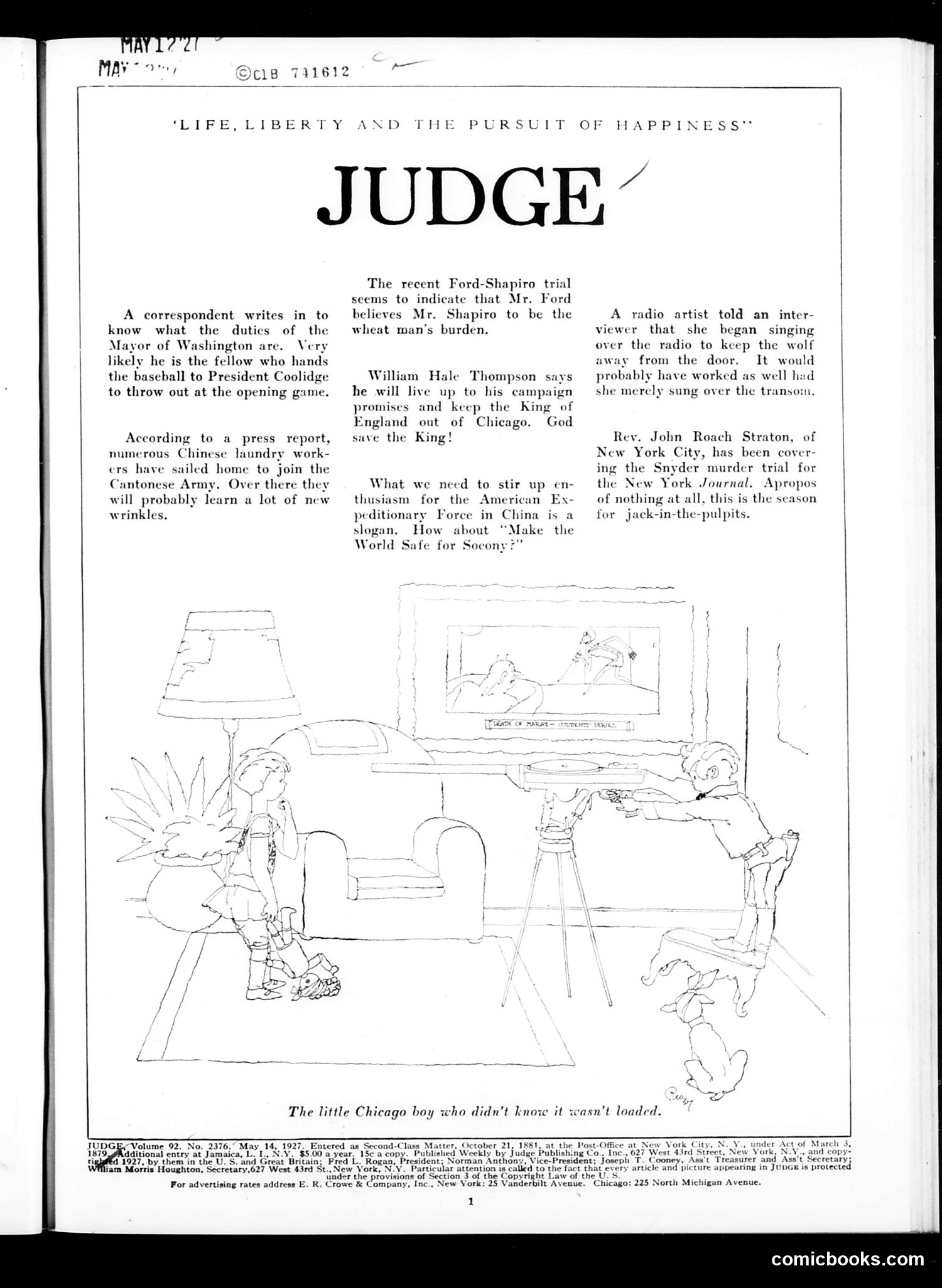 Judge — May 14, 1927 — page 3 of 36