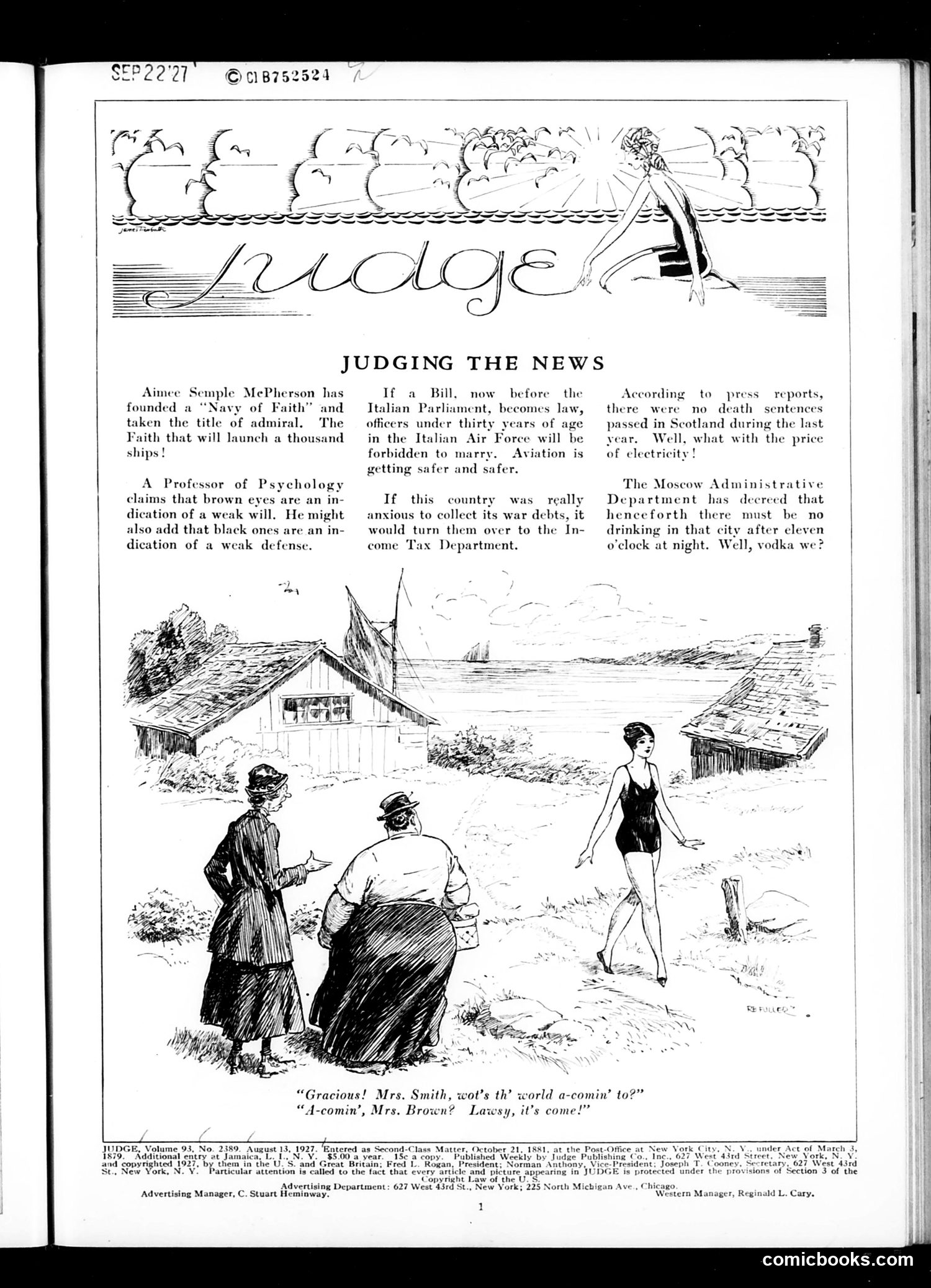 Judge — August 13, 1927 — page 3 of 36