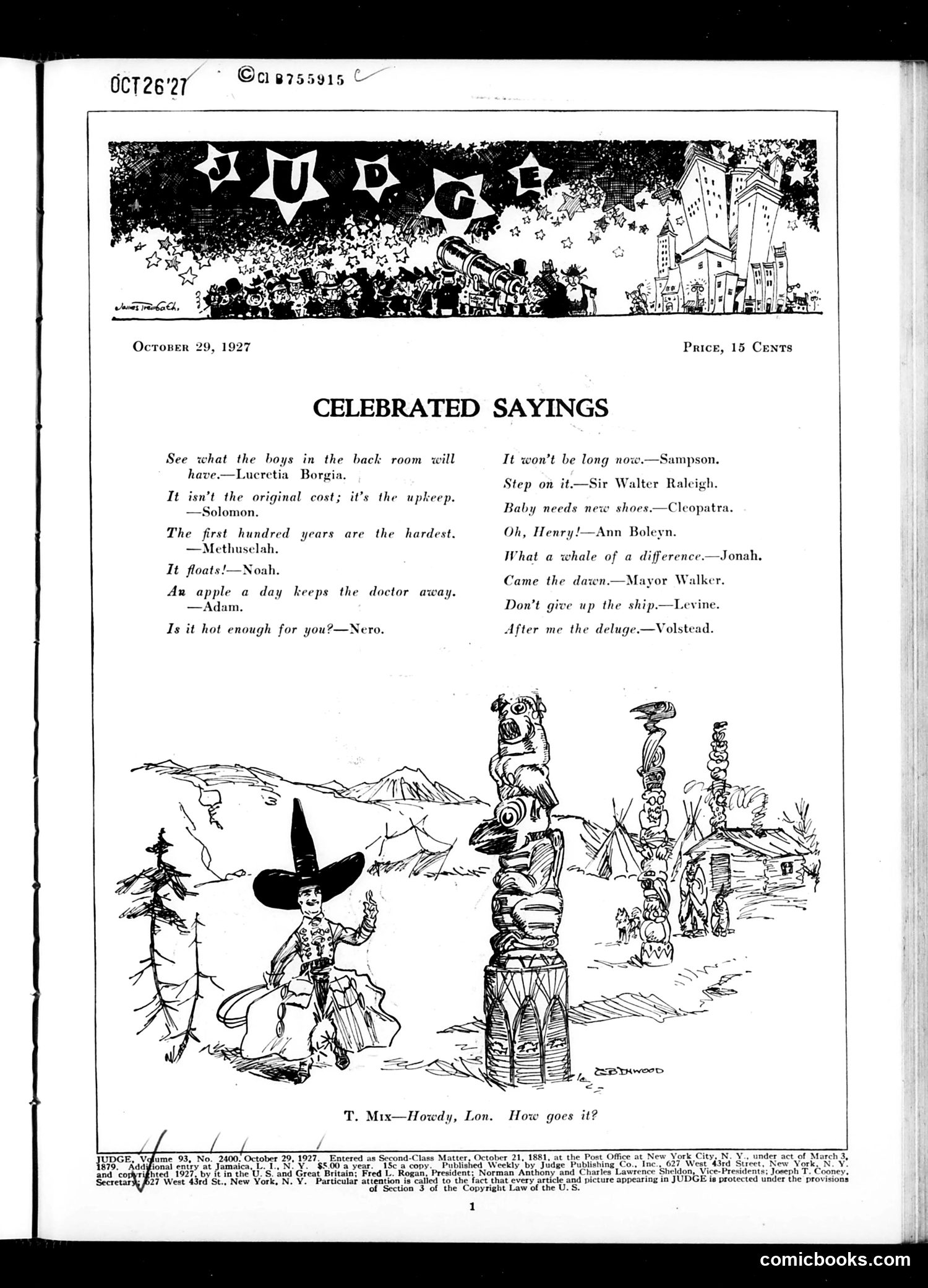 Judge — October 22, 1927 — page 3 of 36