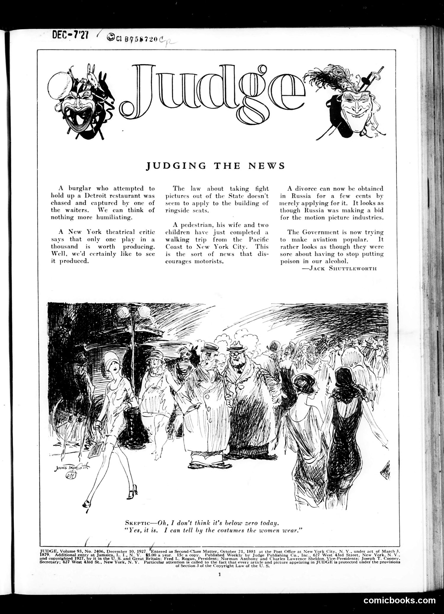 Judge — December 3, 1927 — page 3 of 36