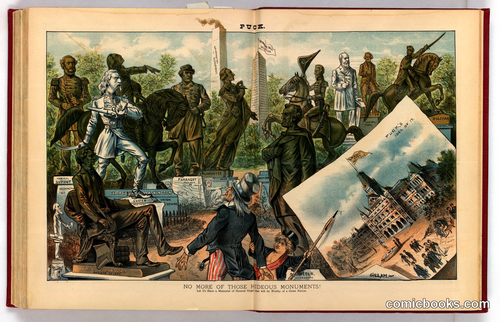 No More of Those Hideous Monuments! by Gillam, Bernhard, 1856-1896, artist