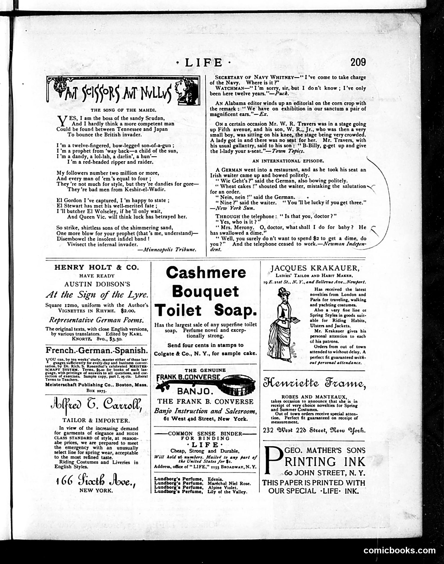 Life — April 9, 1885 — page 13 of 16