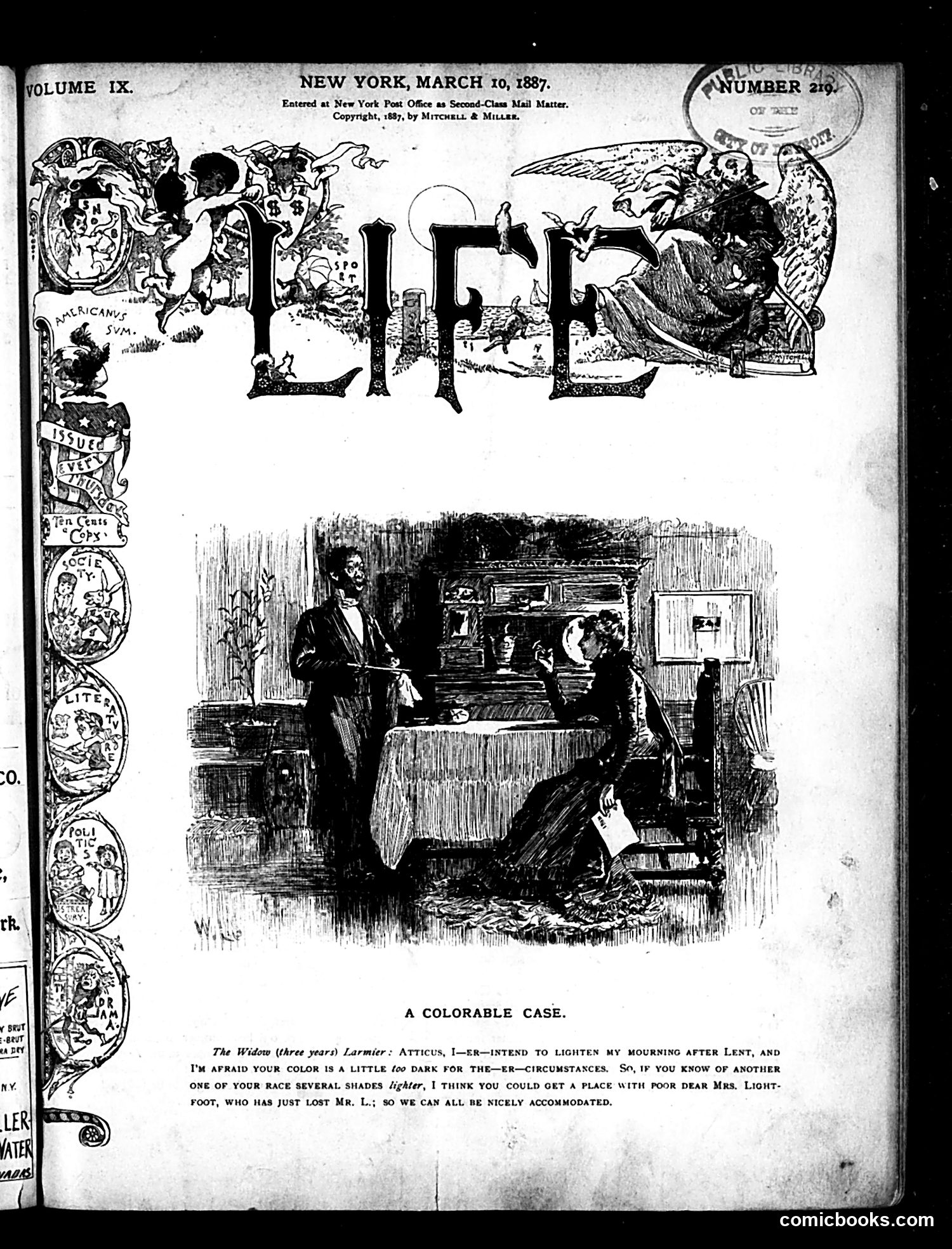 Life — March 10, 1887