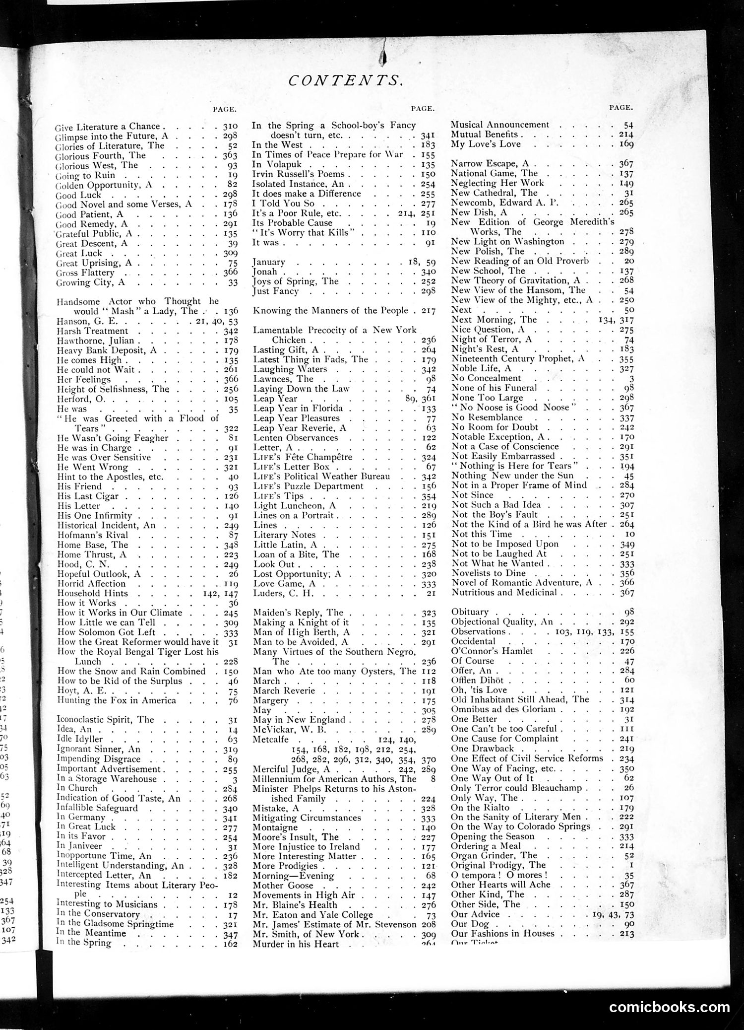 Life — 1888