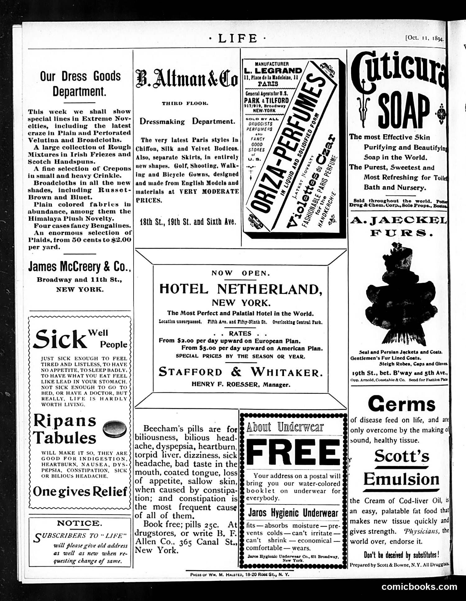 Life — October 11, 1894 — page 18 of 18
