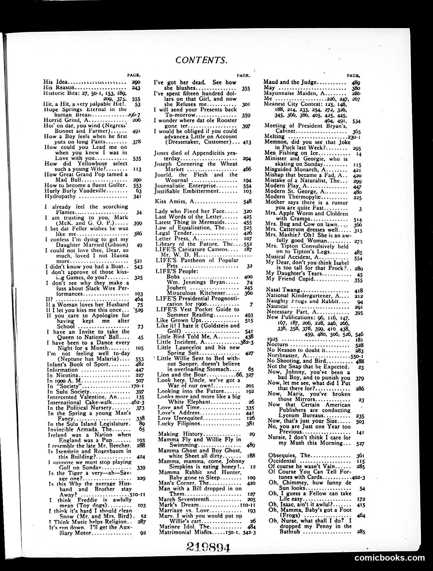 Life — 1900