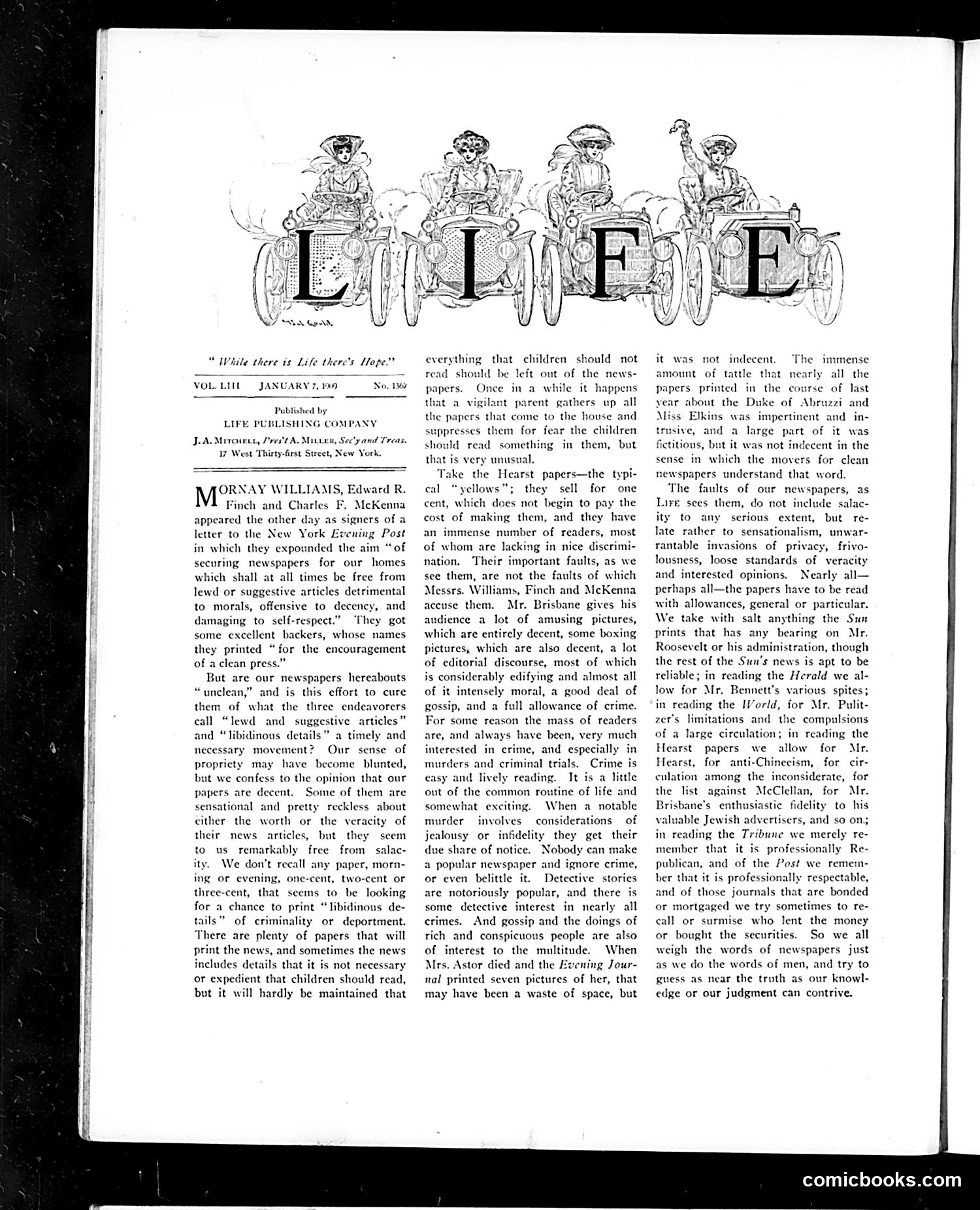 Life — January 7, 1909 — page 16 of 60