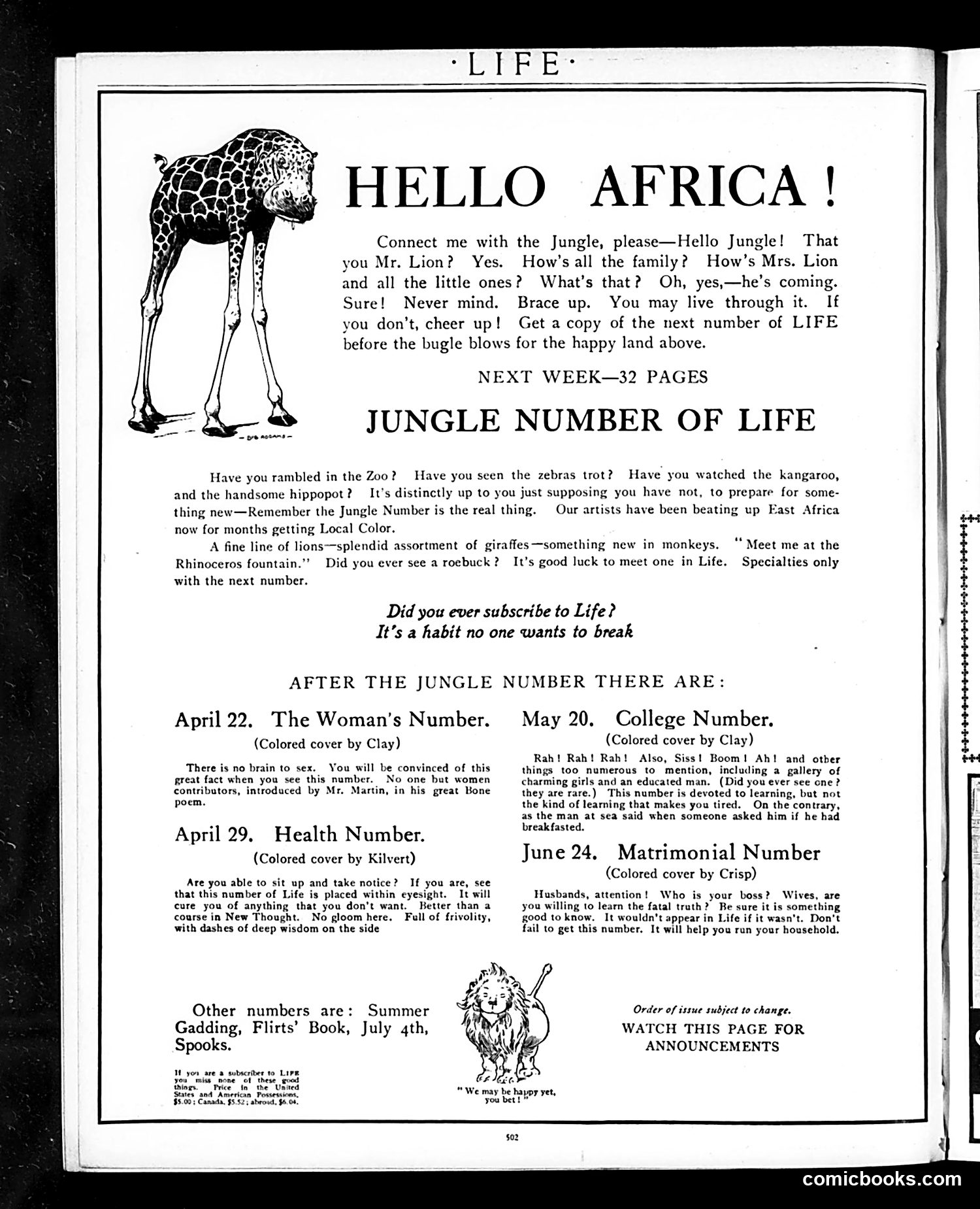 Life — April 8, 1909 — page 30 of 32