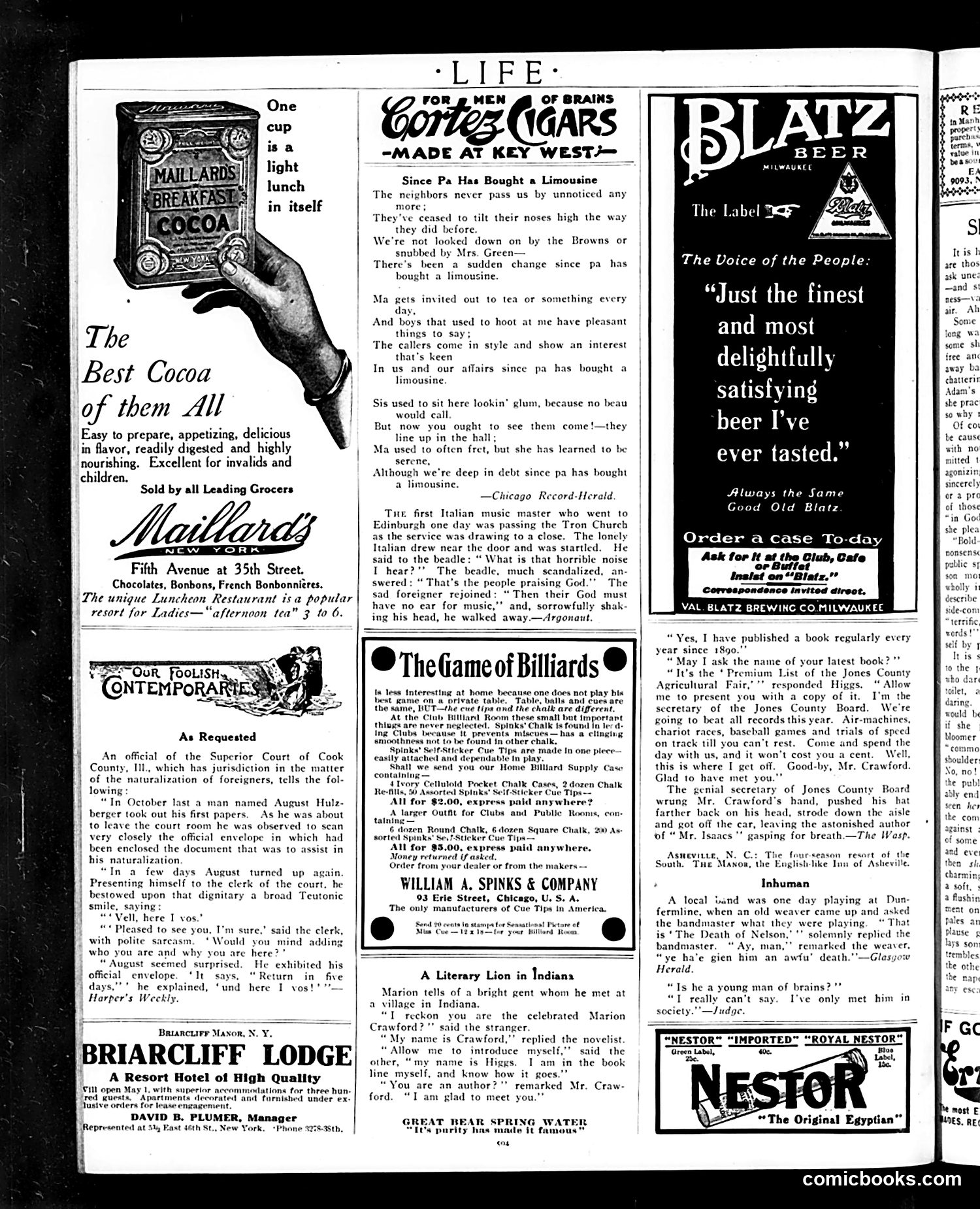 Life — April 29, 1909 — page 22 of 28