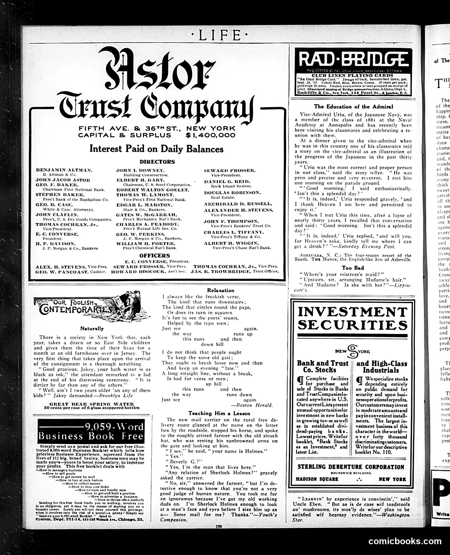 Life — August 5, 1909 — page 34 of 44