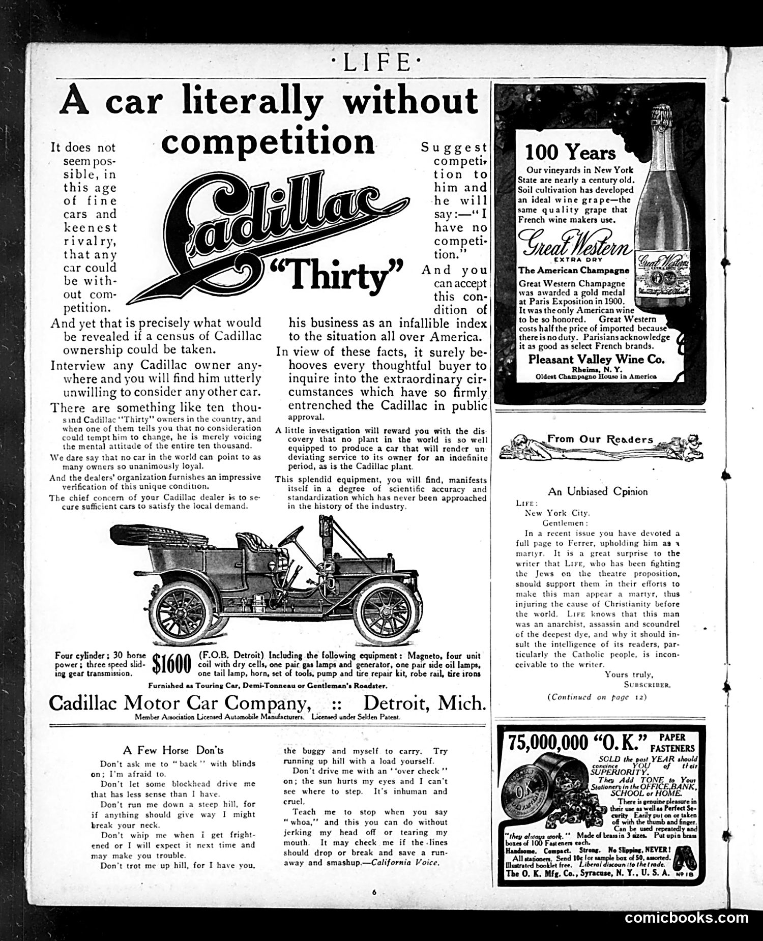 Life — January 6, 1910 — page 6 of 76