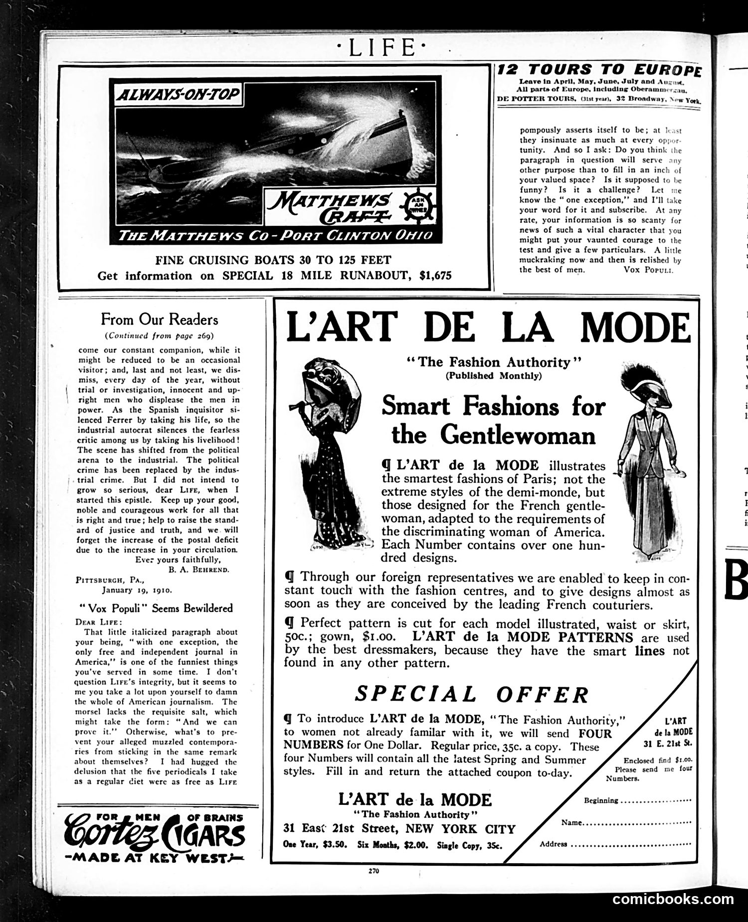 Life — February 17, 1910 — page 6 of 44