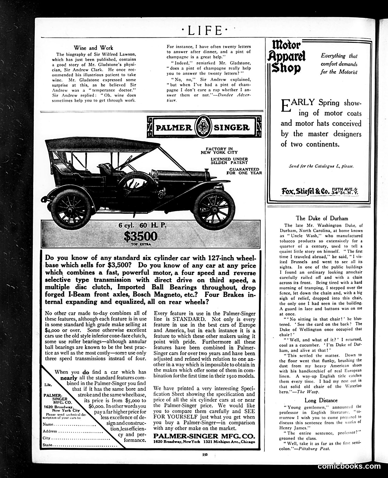 Life — March 3, 1910 — page 6 of 80