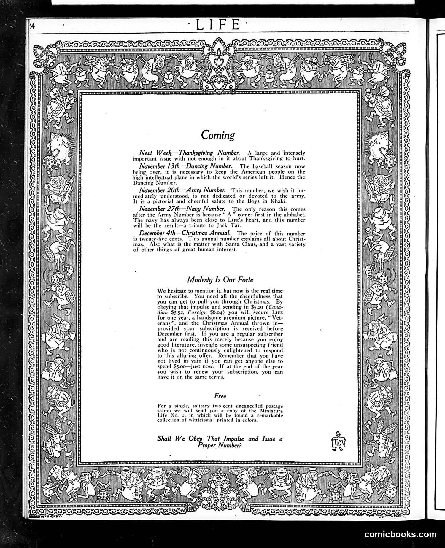Life — October 30, 1913 — page 4 of 40