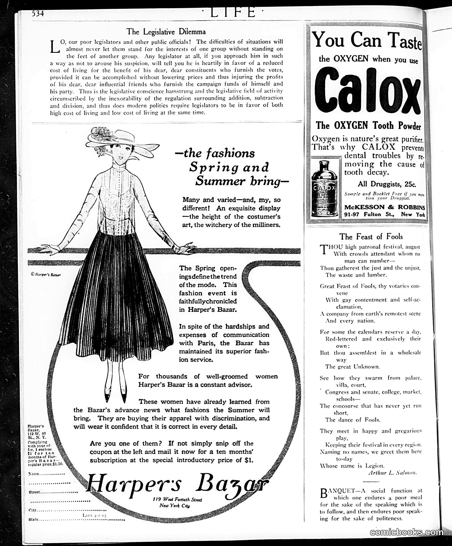 Life — April 1, 1915 — page 6 of 72