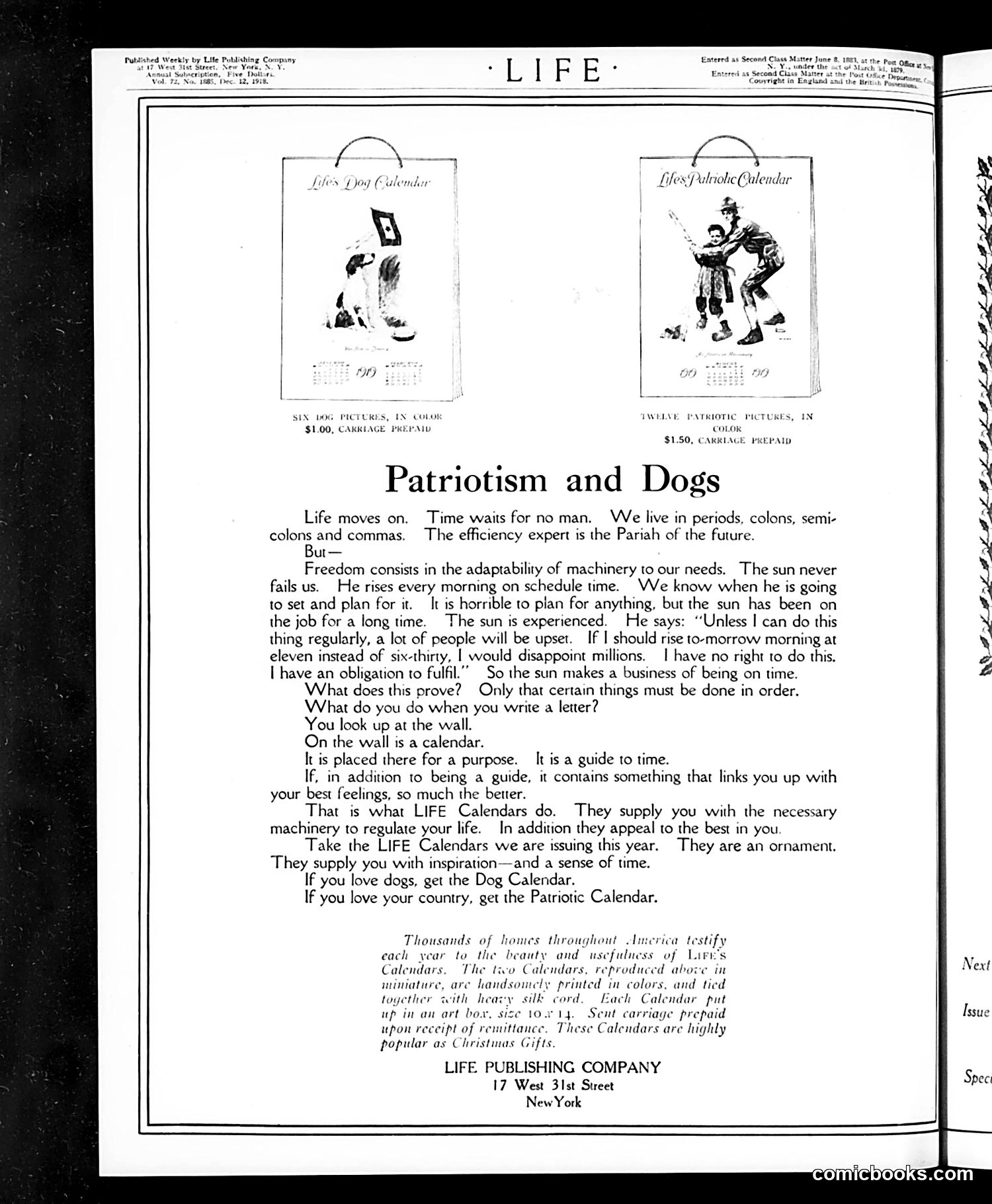 Life — December 12, 1918 — page 2 of 34