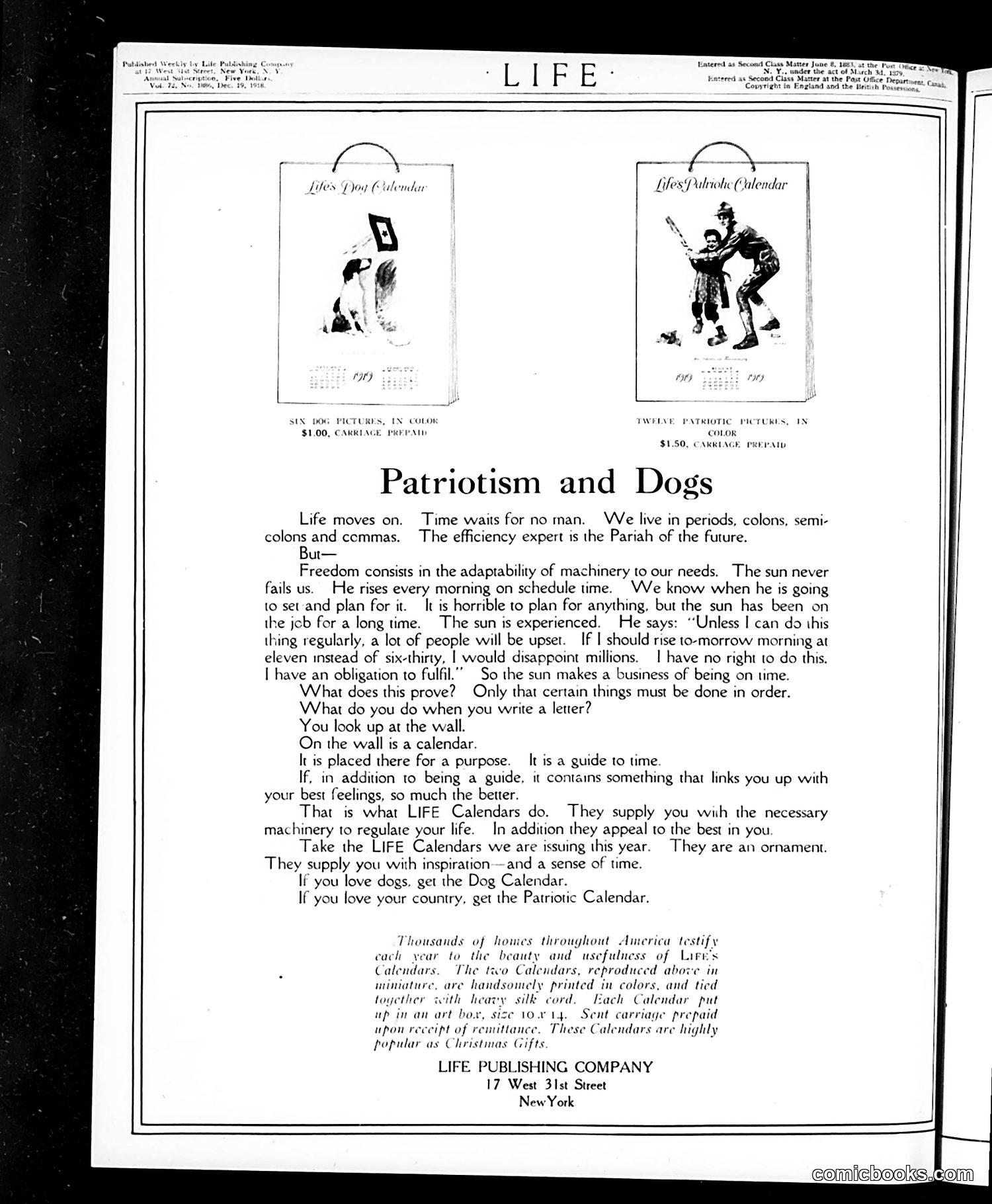 Life — December 19, 1918 — page 2 of 34
