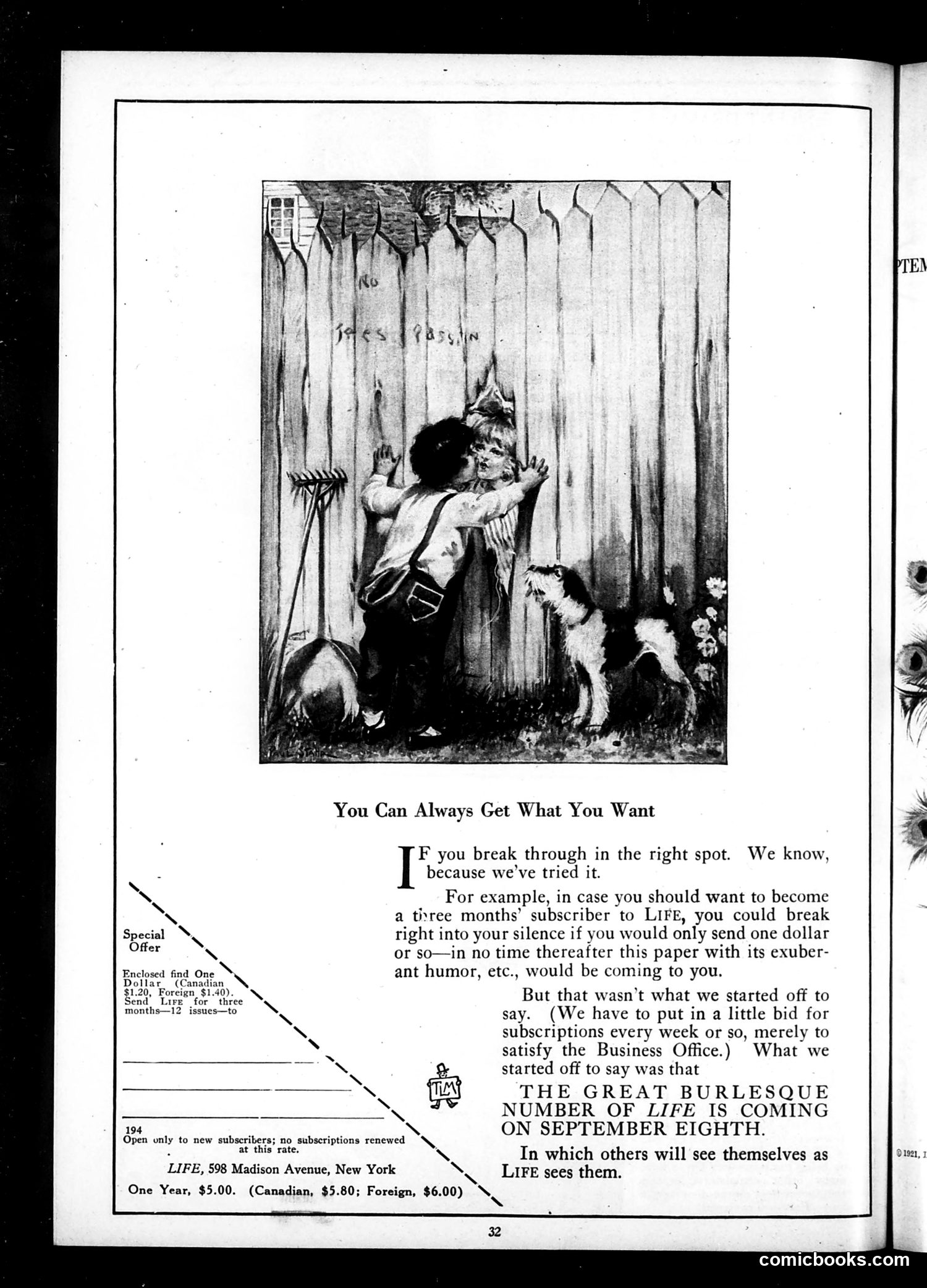 Life — August 25, 1921 — page 34 of 34