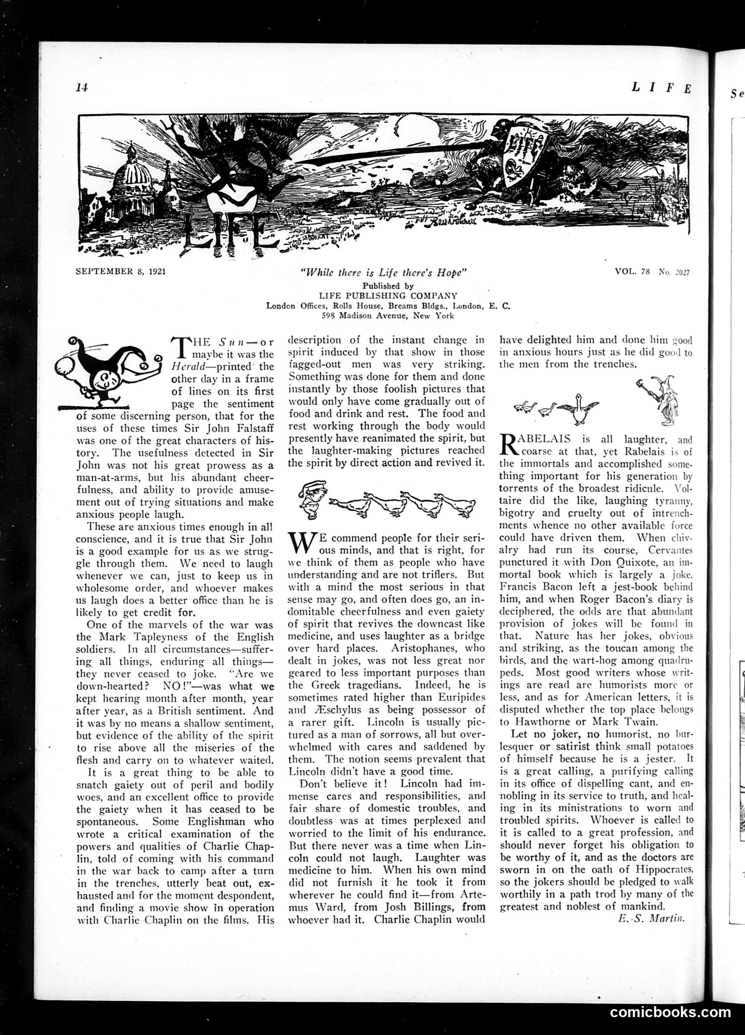 Life — September 8, 1921 — page 18 of 36