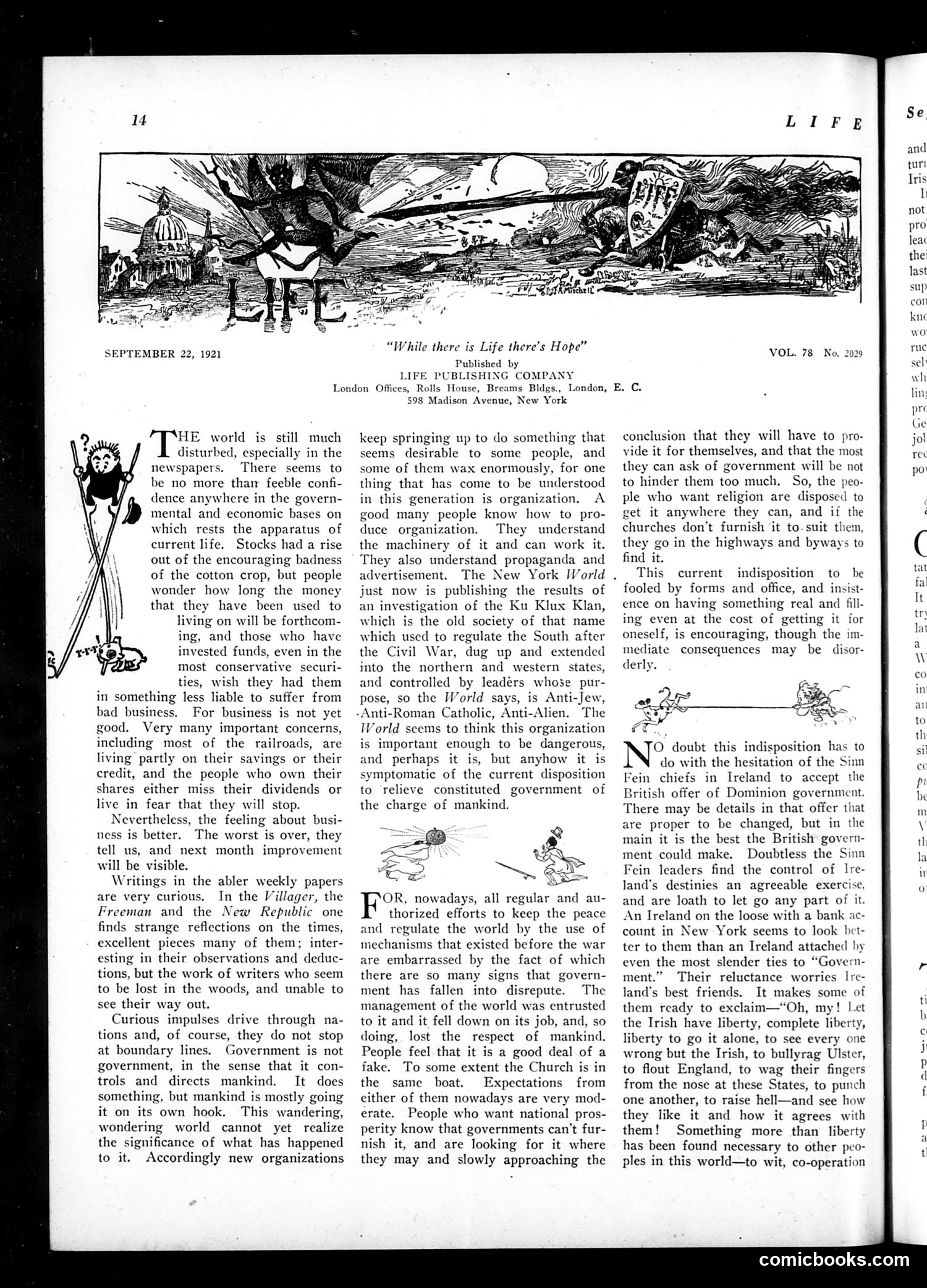 Life — September 22, 1921 — page 16 of 34