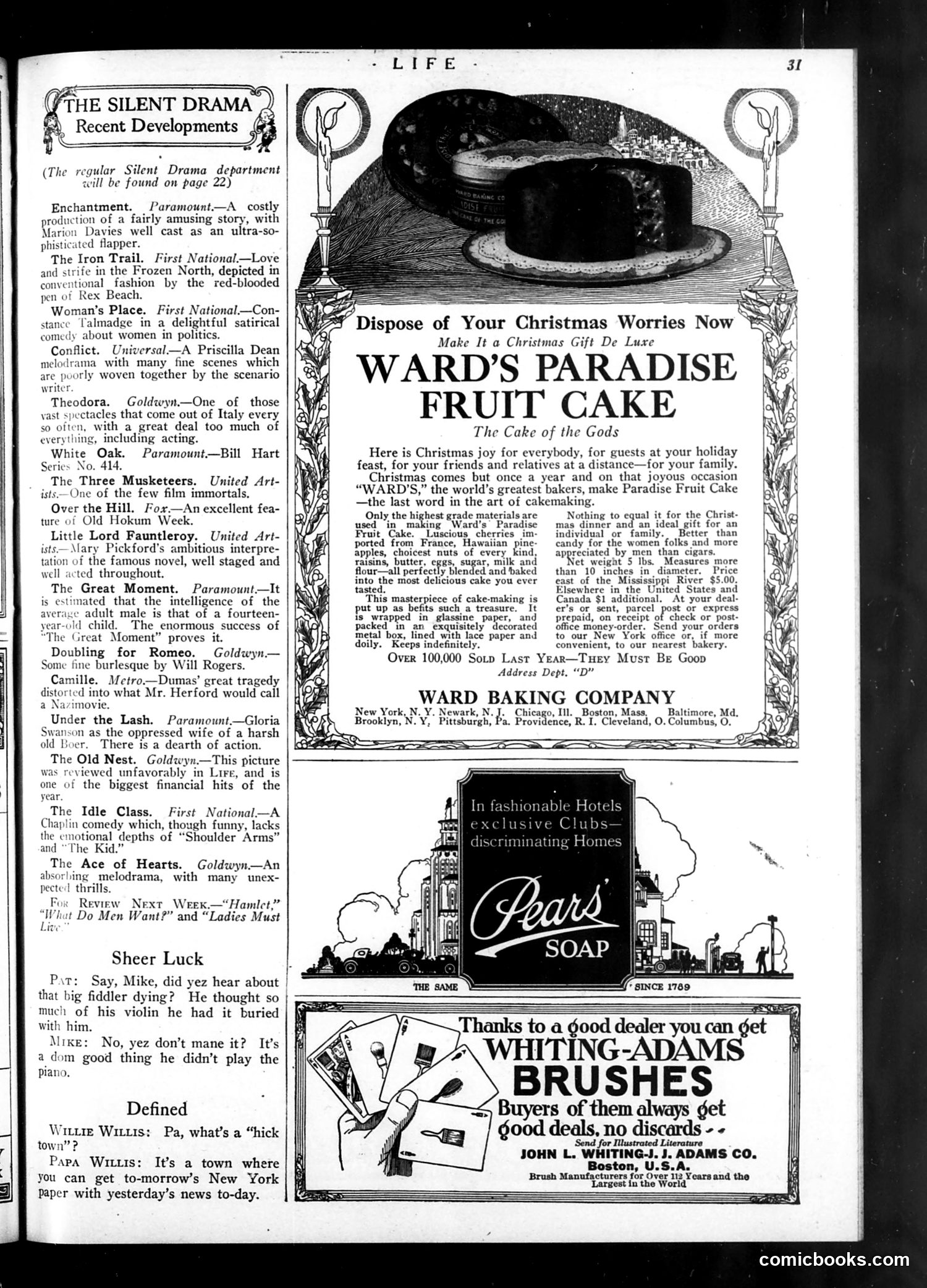 Life — December 8, 1921 — page 33 of 34