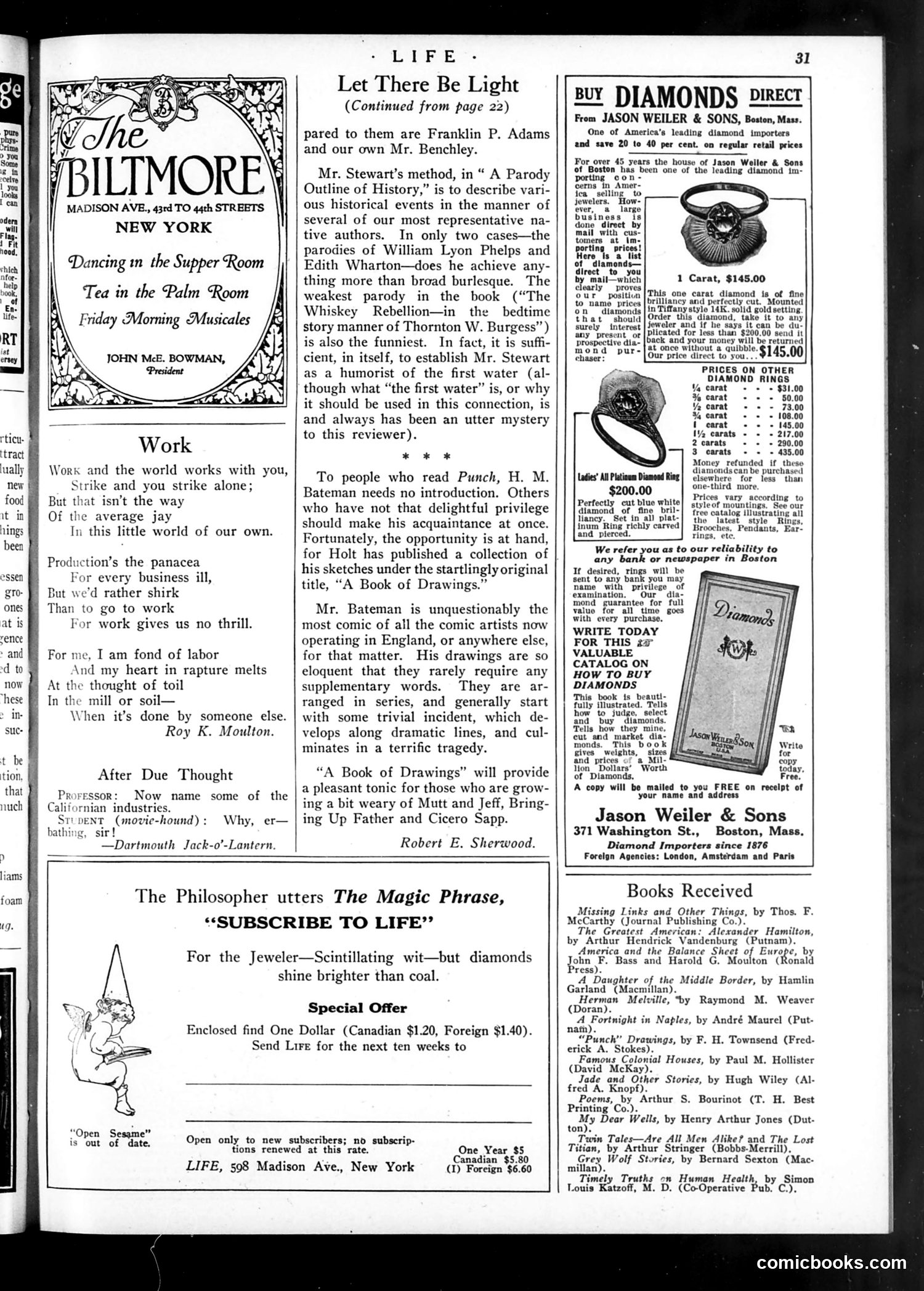 Life — January 12, 1922 — page 33 of 34