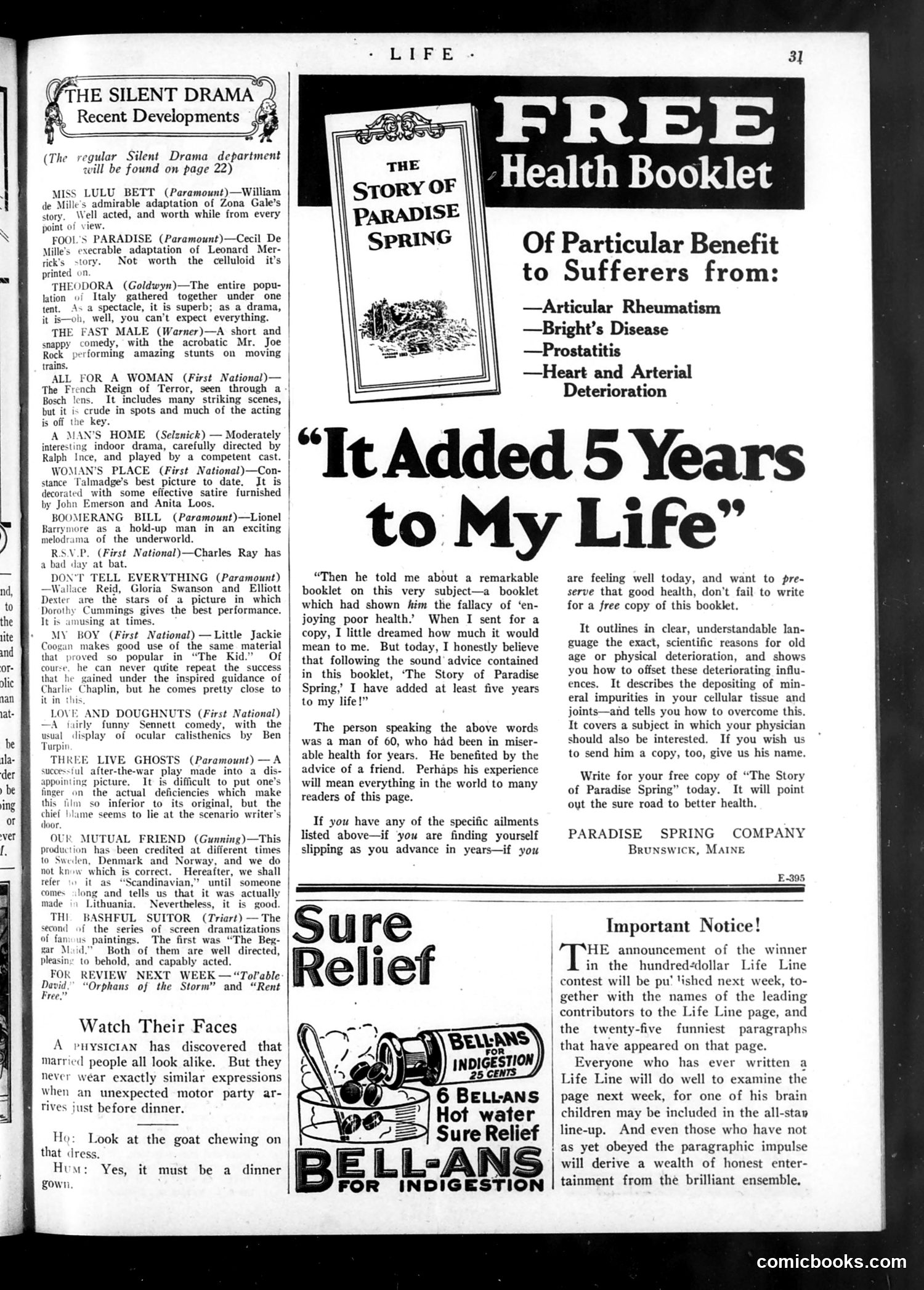 Life — January 19, 1922 — page 33 of 34