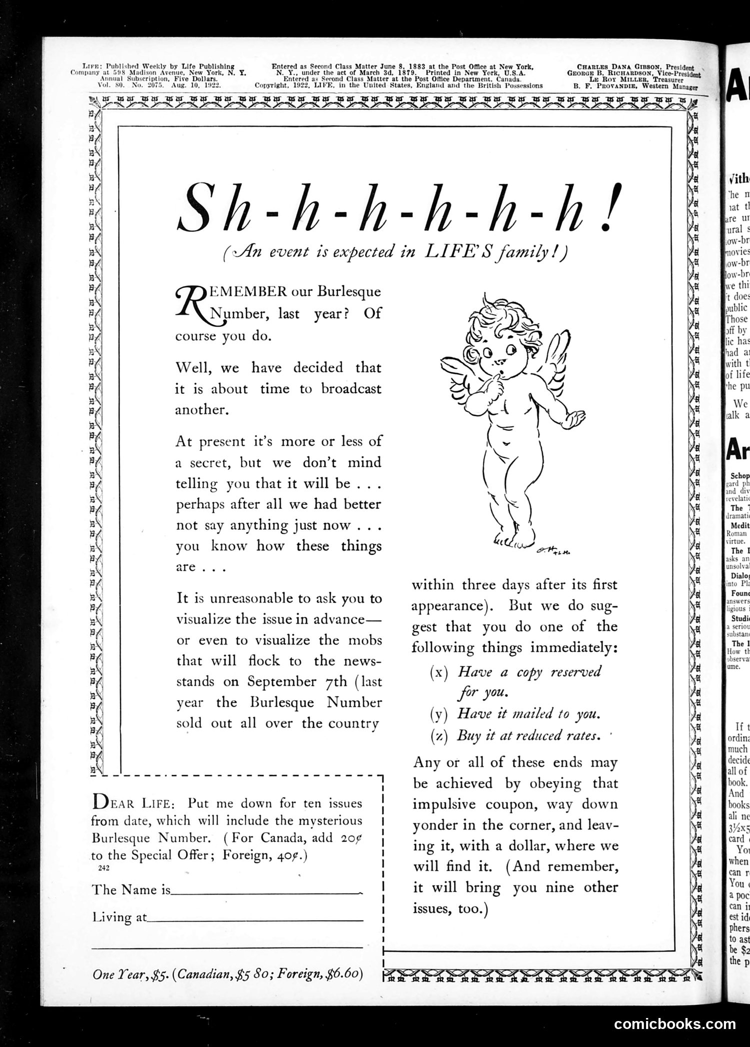 Life — August 10, 1922 — page 2 of 36