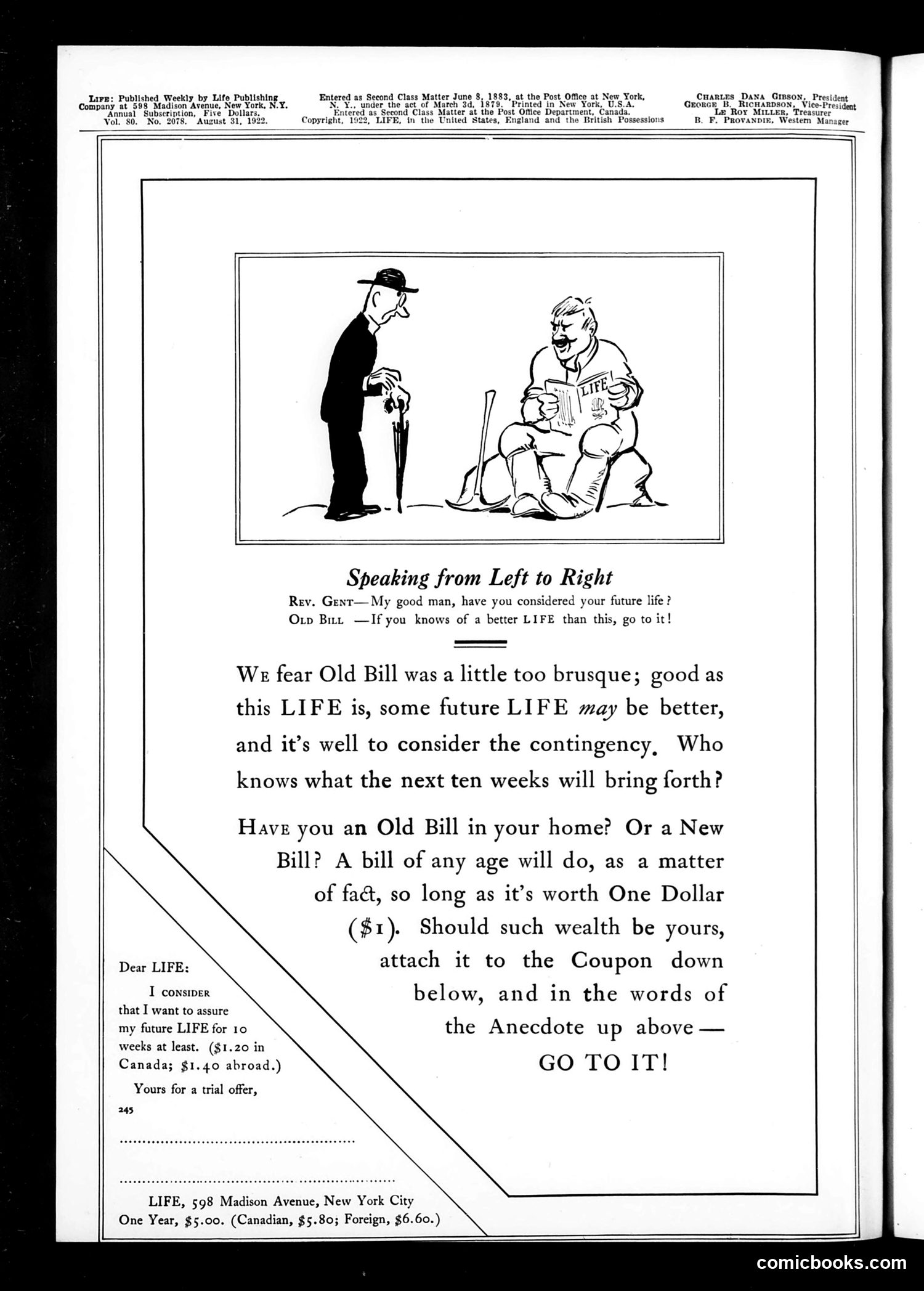 Life — August 31, 1922 — page 2 of 36