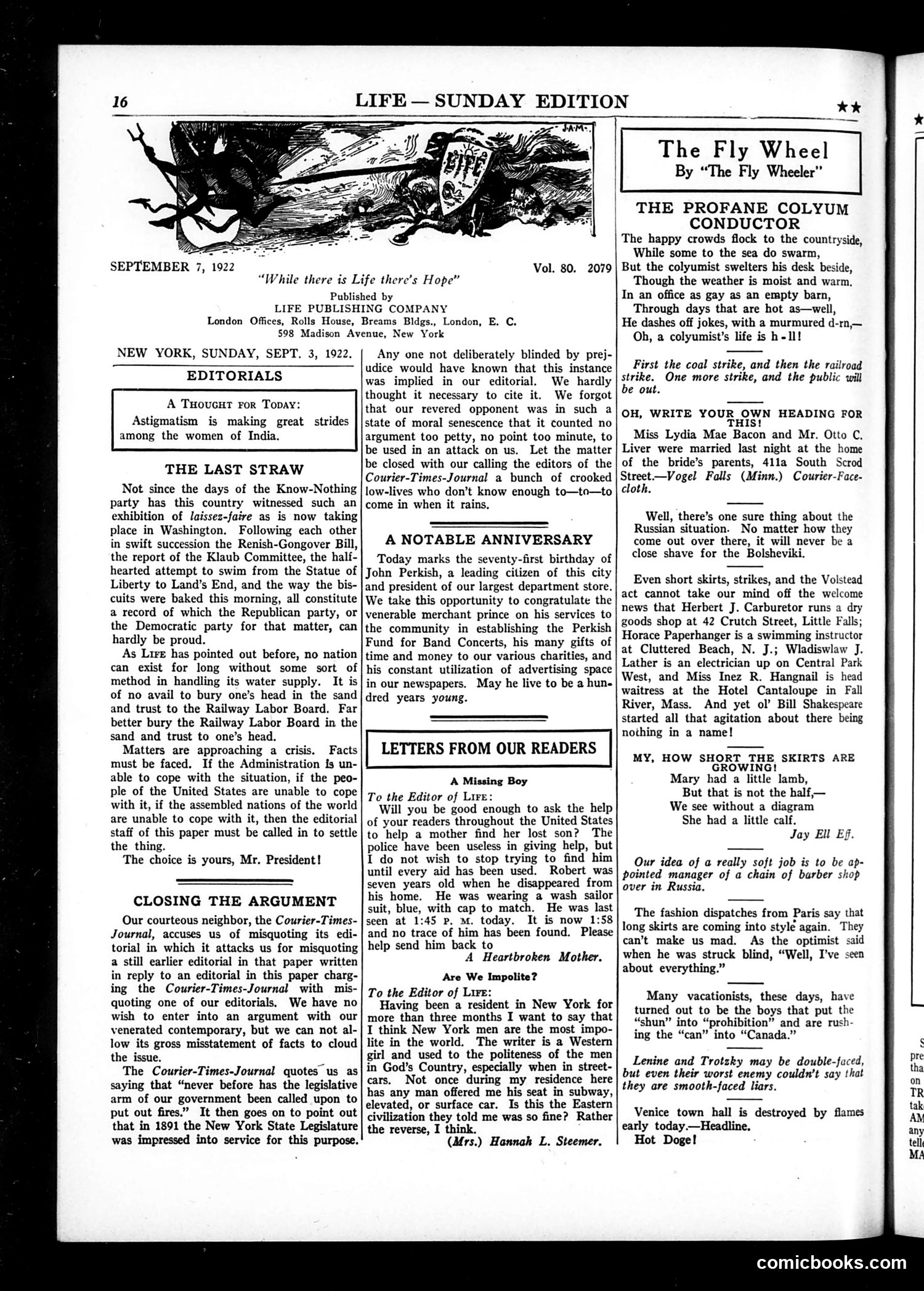 Life — September 7, 1922 — page 18 of 44