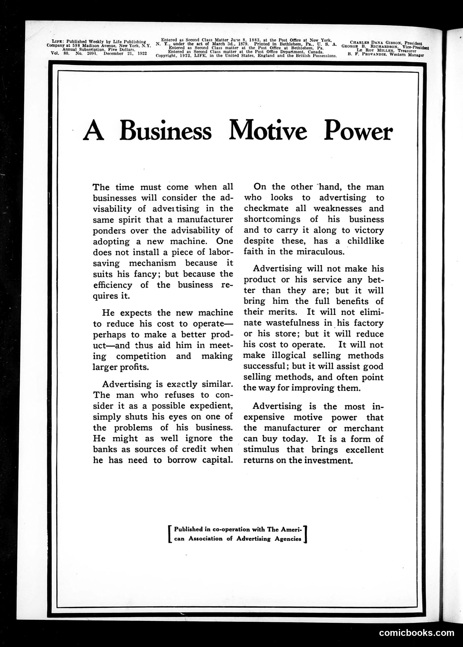Life — December 21, 1922 — page 2 of 42