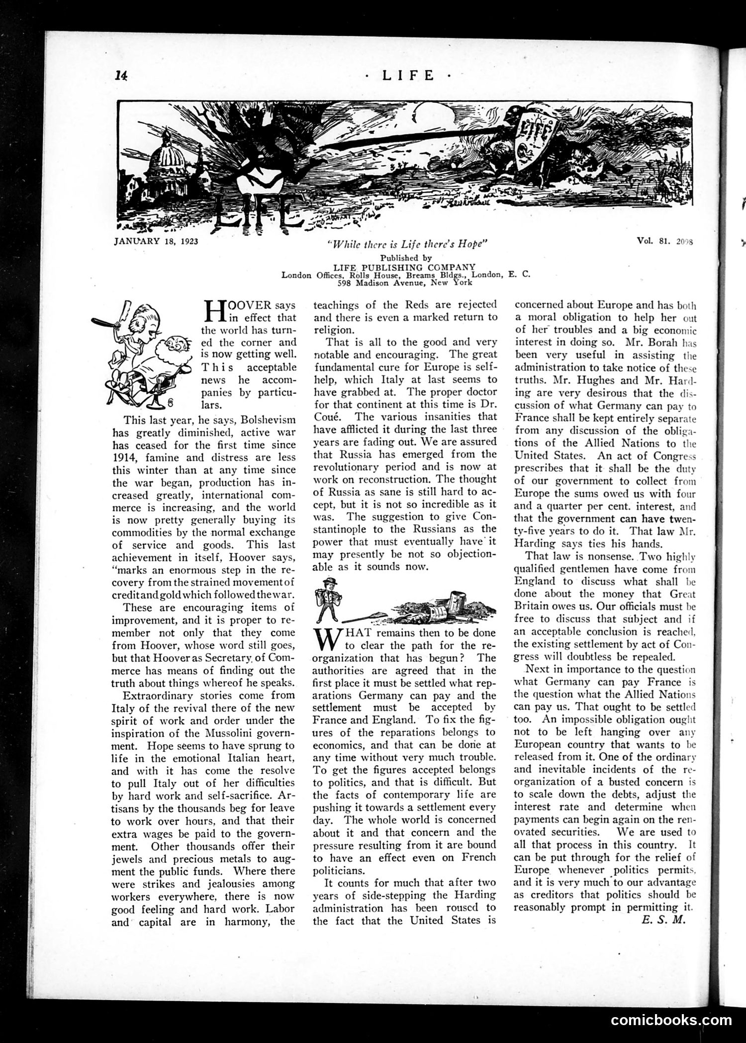 Life — January 18, 1923 — page 16 of 36
