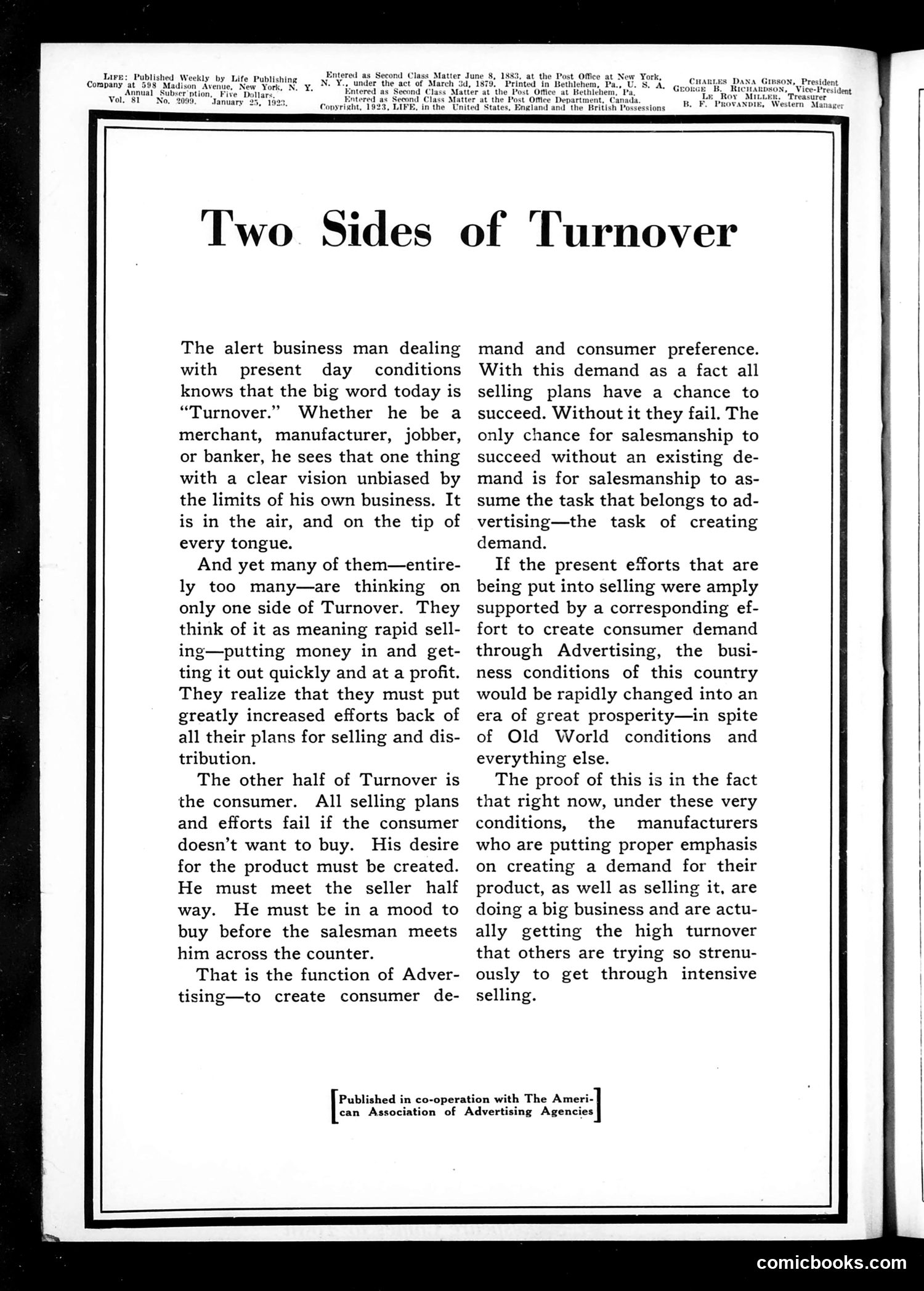 Life — January 25, 1923 — page 2 of 36