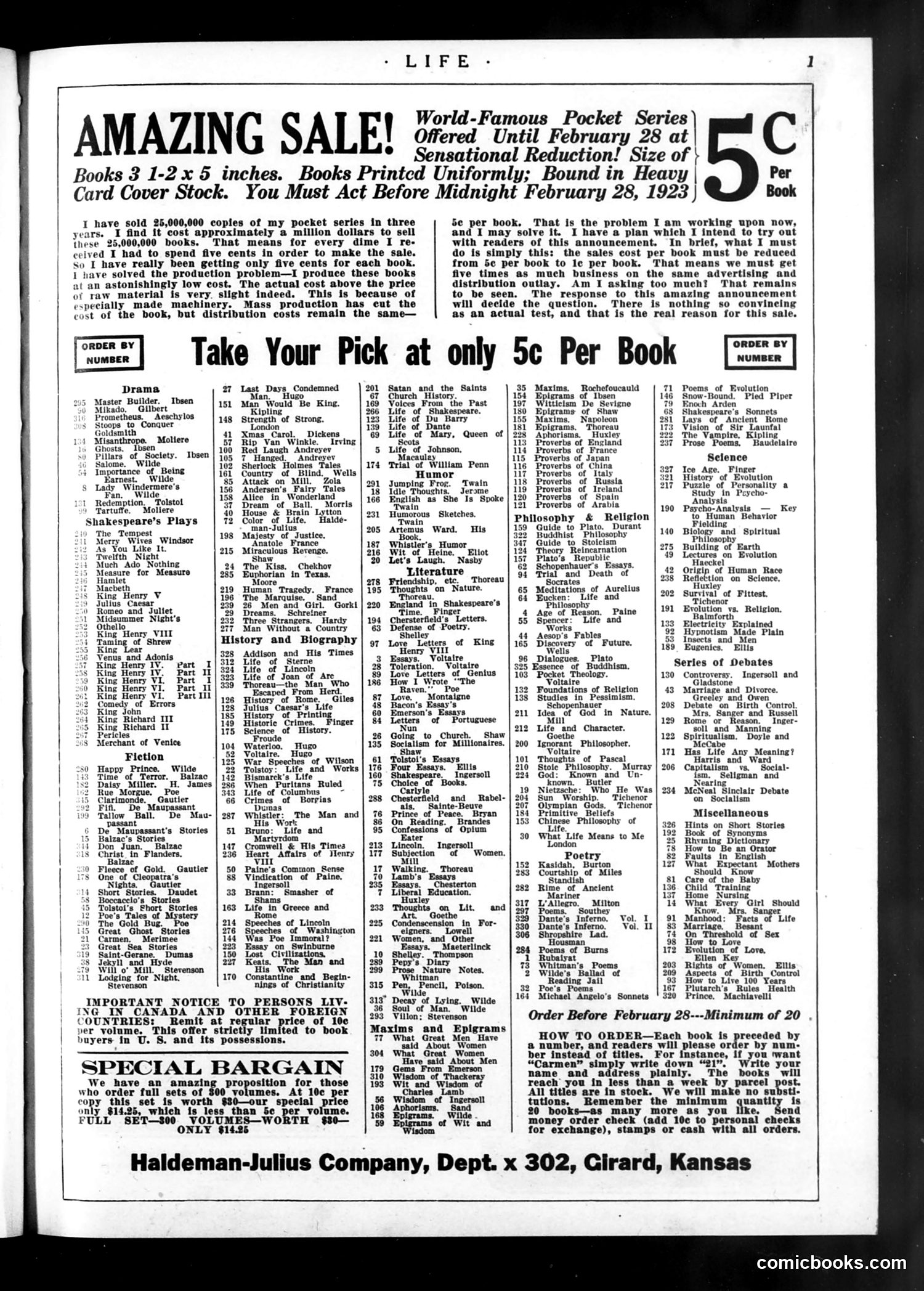 Life — January 25, 1923 — page 3 of 36