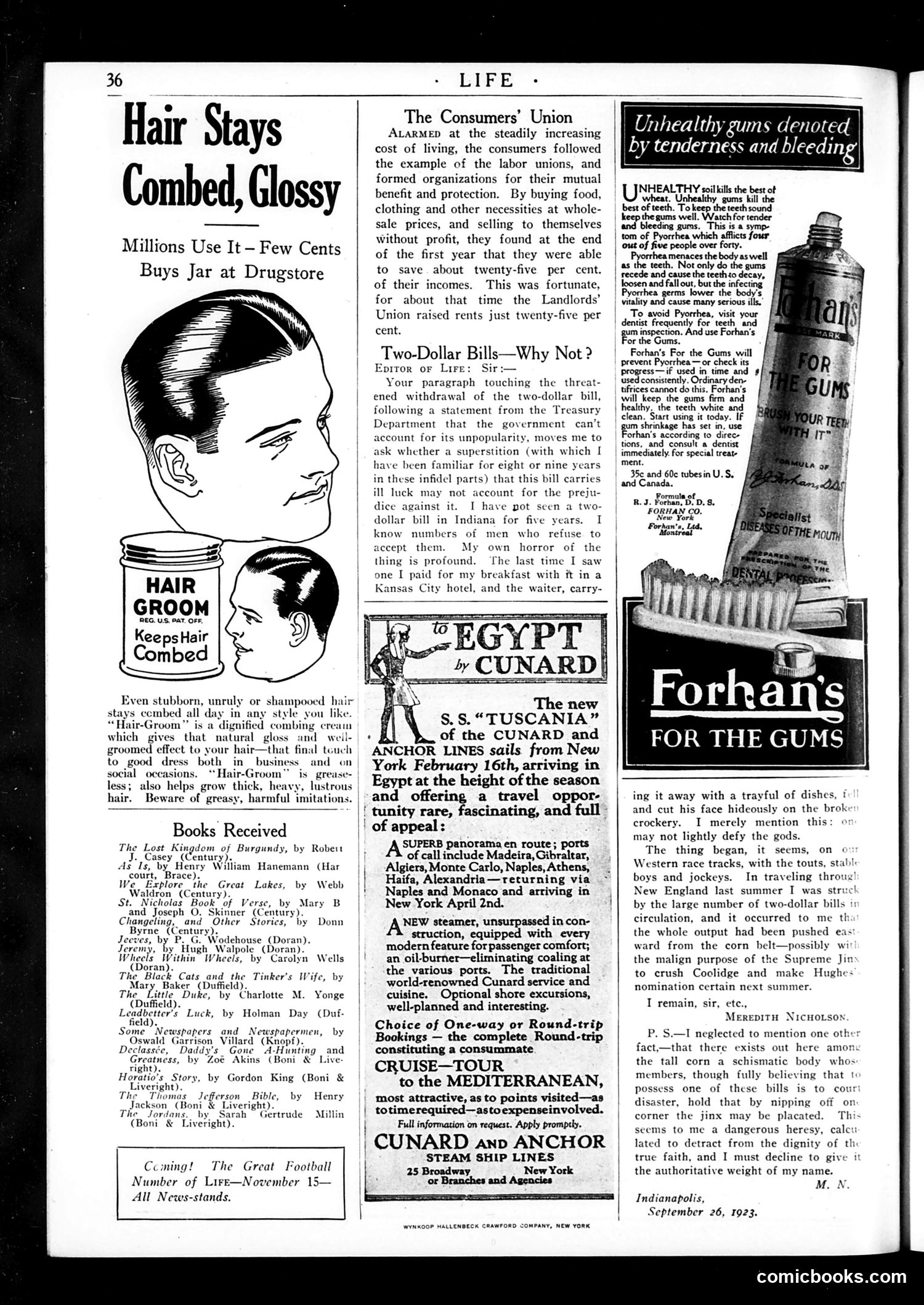 Life — November 1, 1923 — page 38 of 41