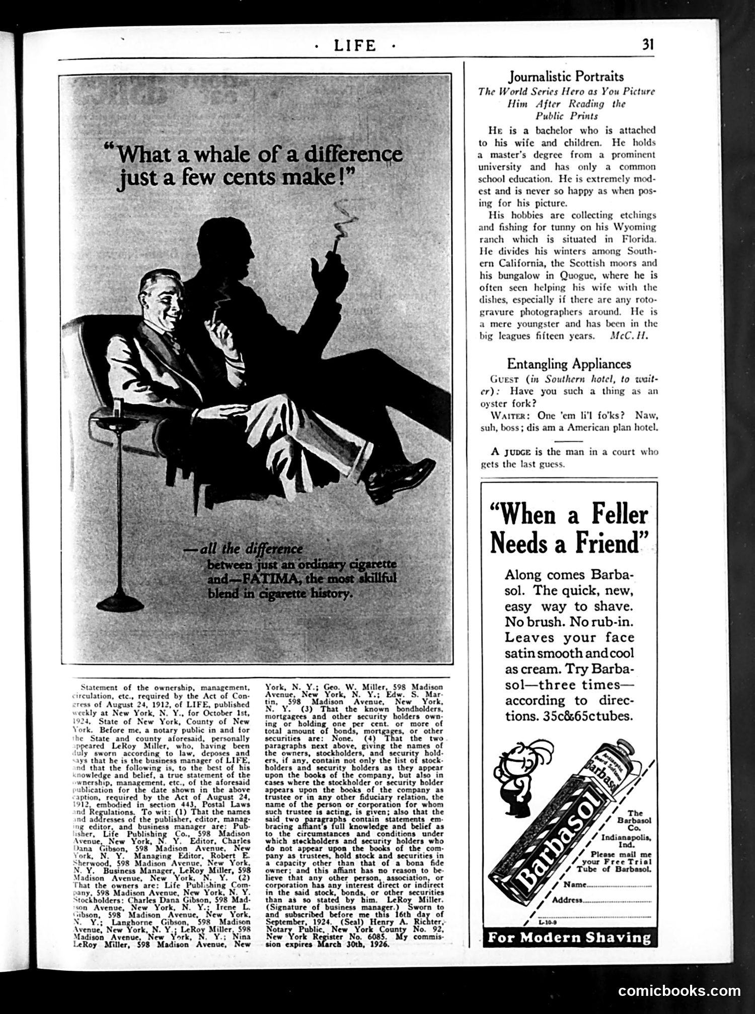 Life — October 9, 1924 — page 33 of 36
