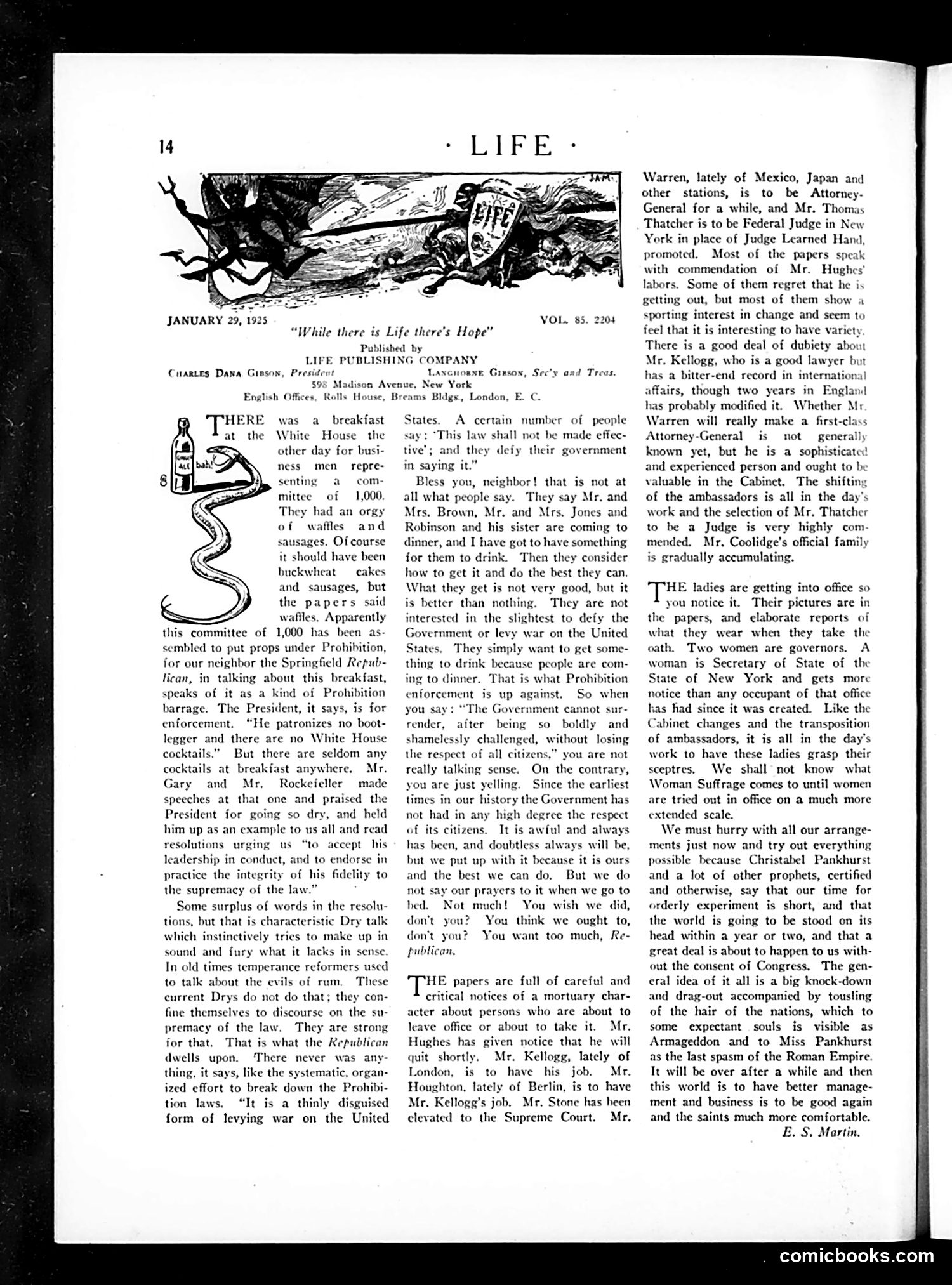 Life — January 29, 1925 — page 16 of 37