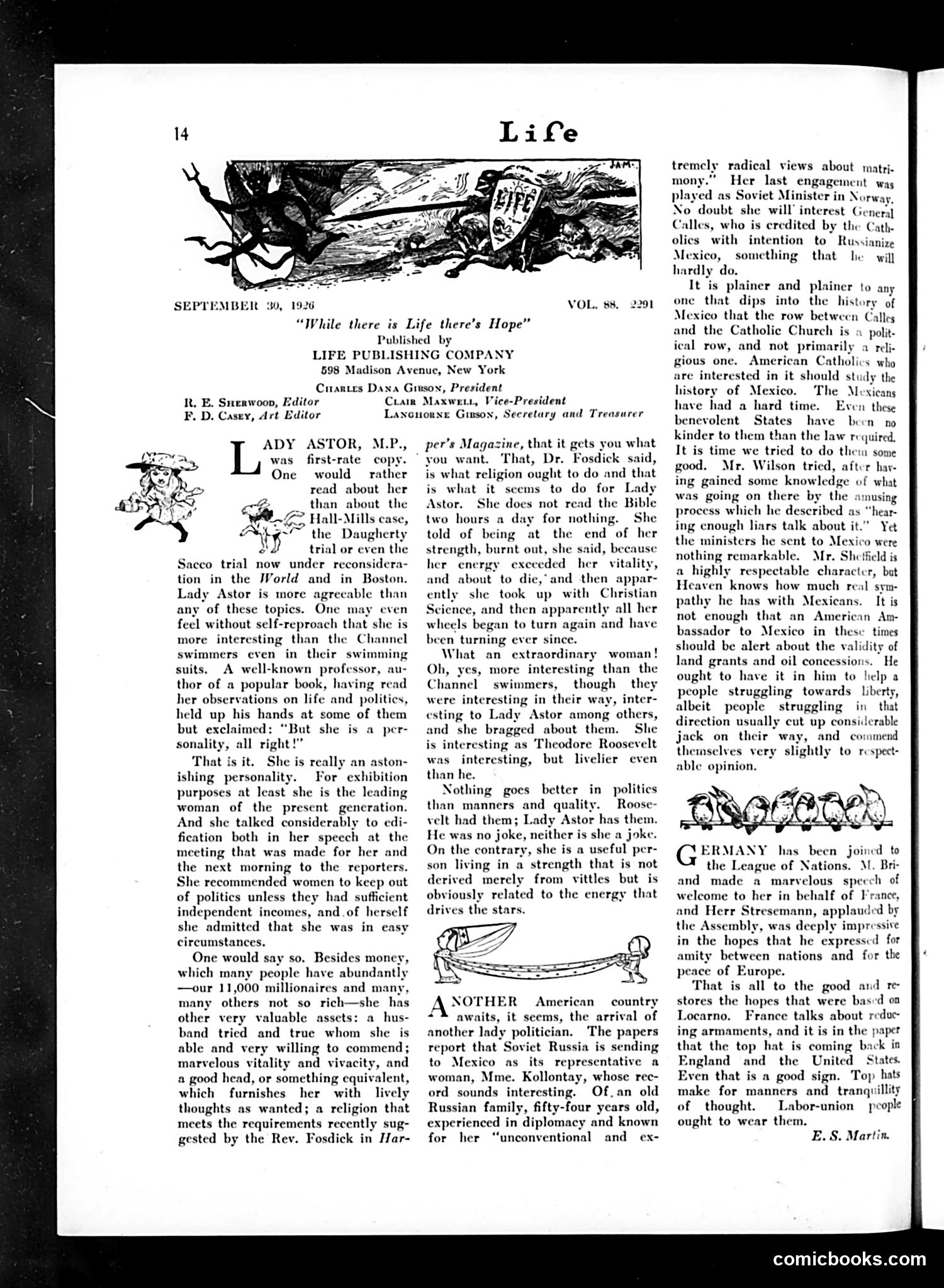 Life — September 30, 1926 — page 16 of 36
