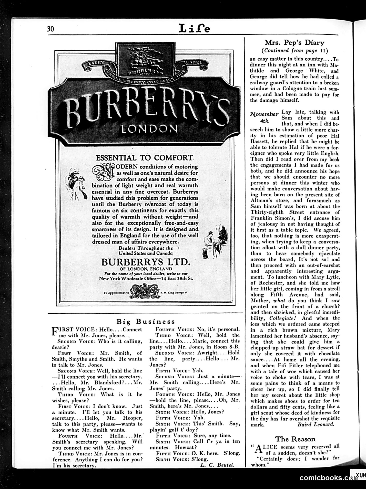 Life — November 25, 1926 — page 32 of 44