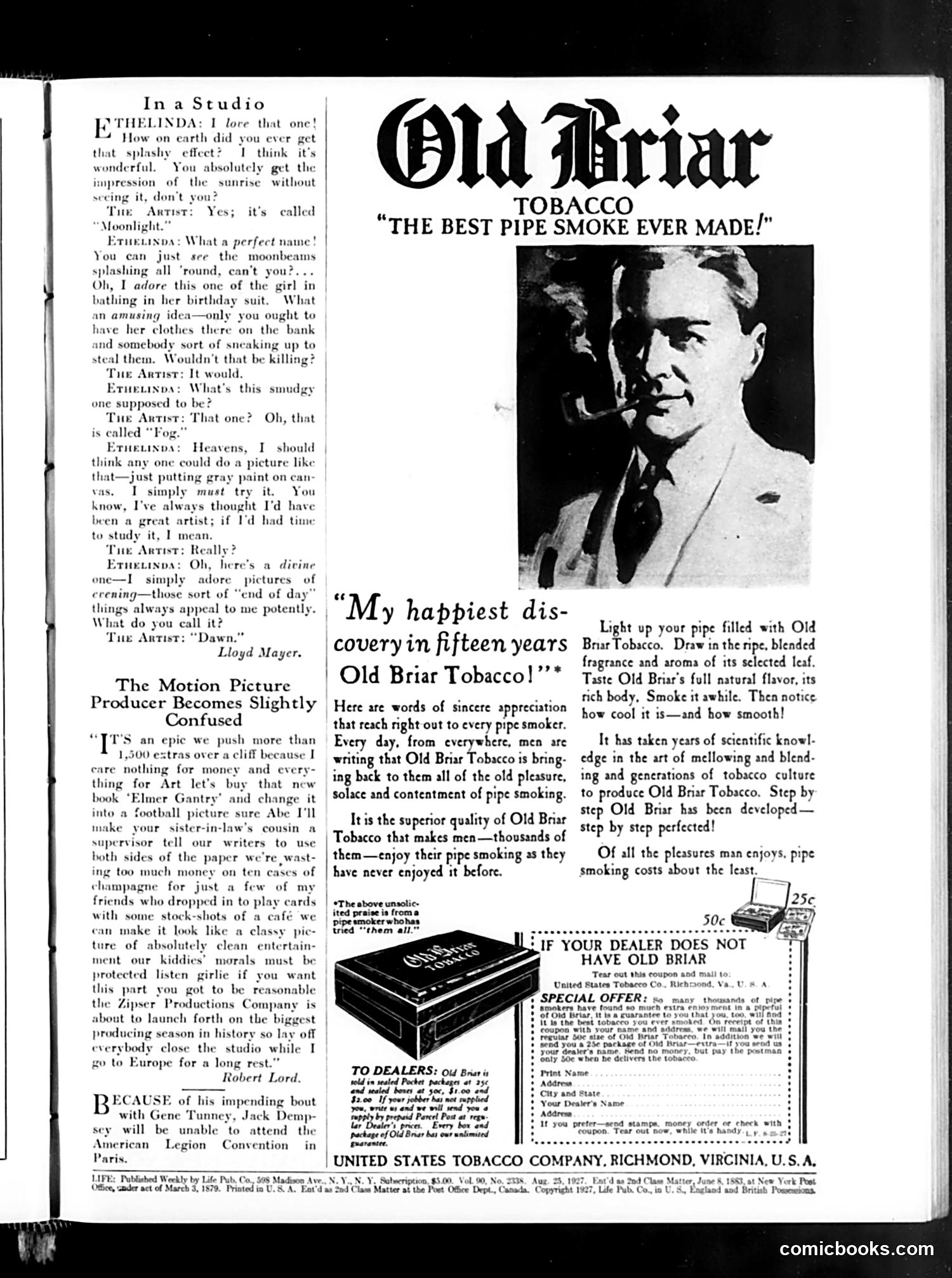 Life — August 25, 1927 — page 3 of 36