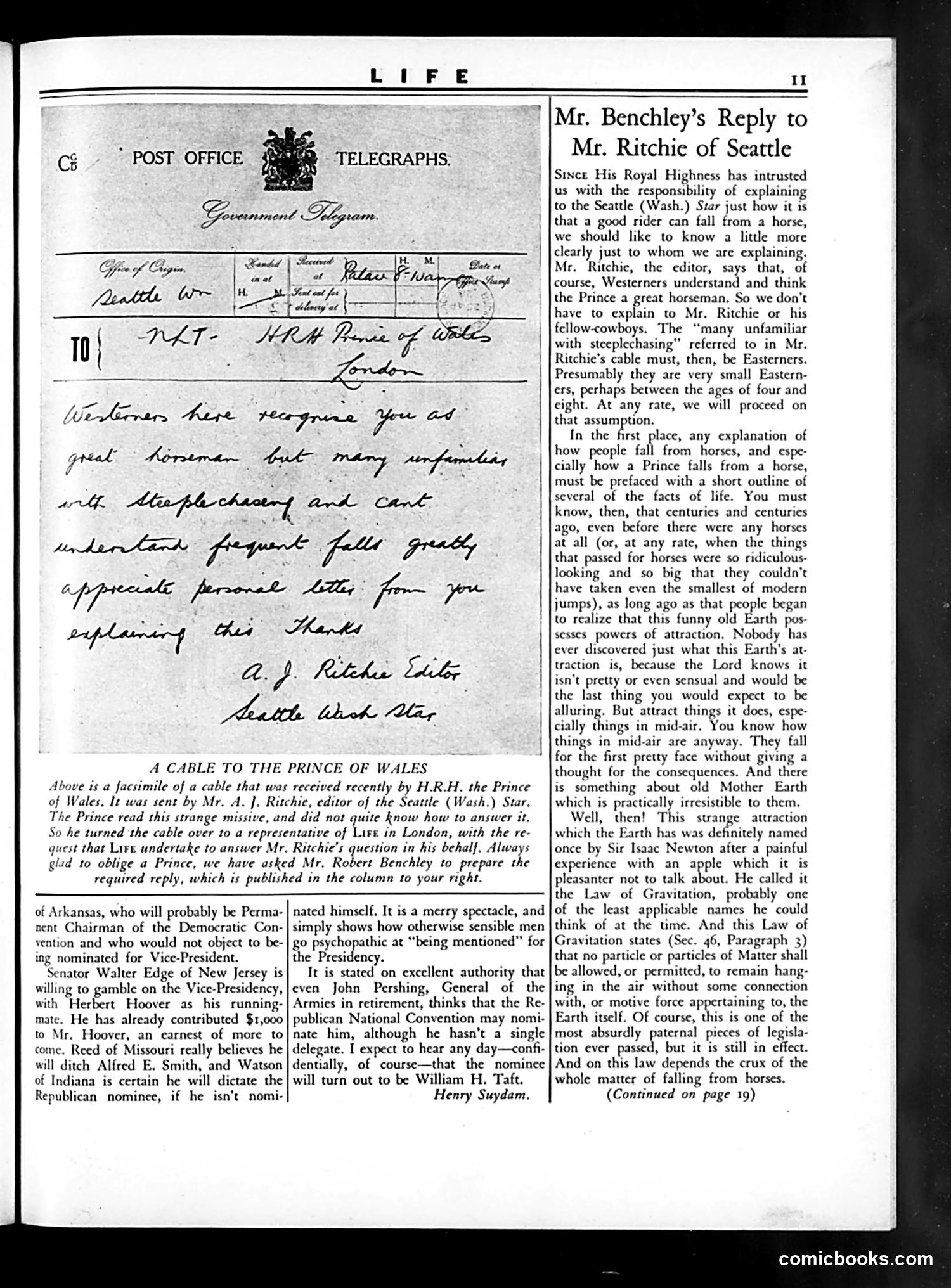 Life — May 31, 1928 — page 13 of 34