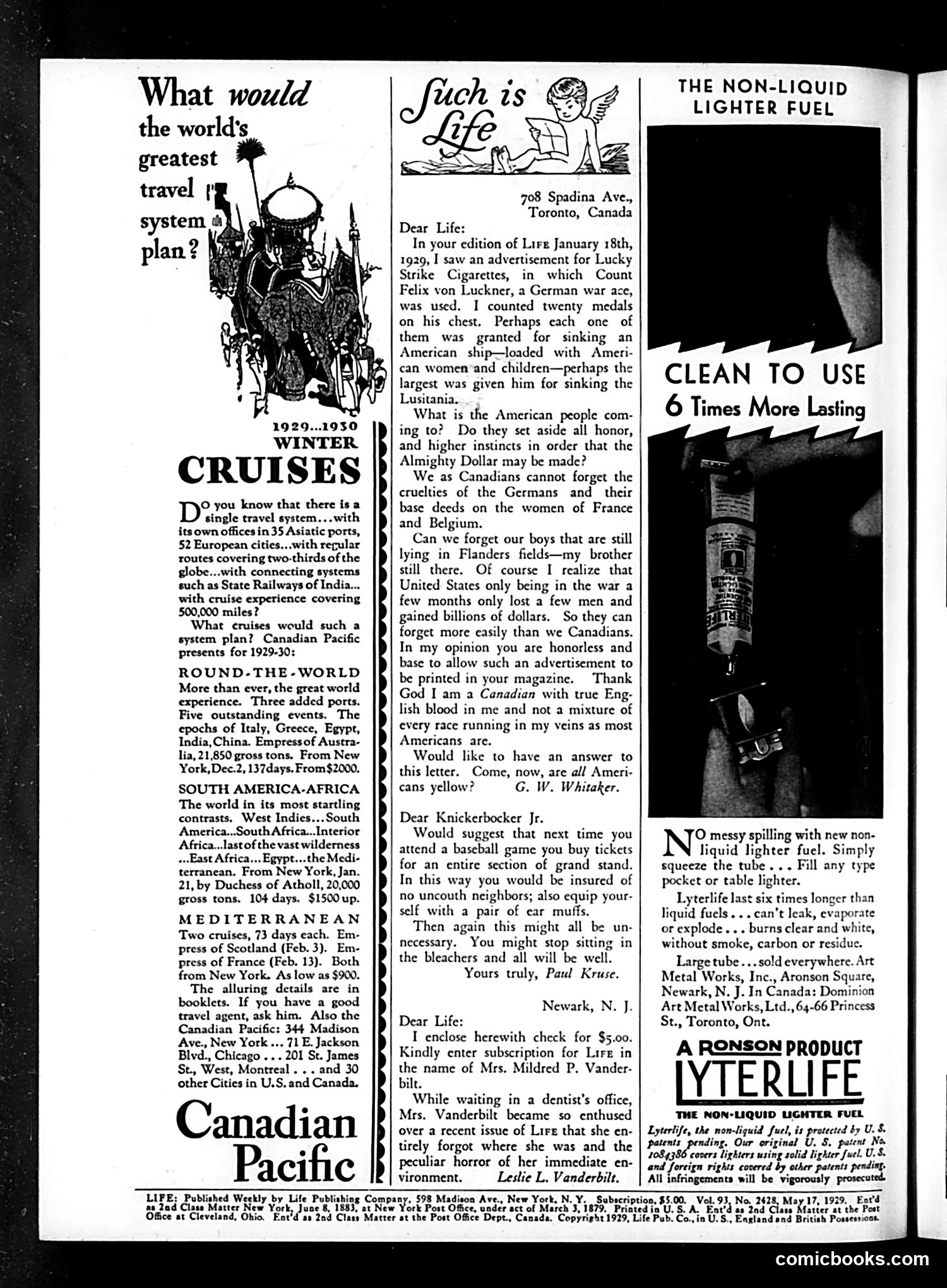 Life — May 17, 1929 — page 4 of 52