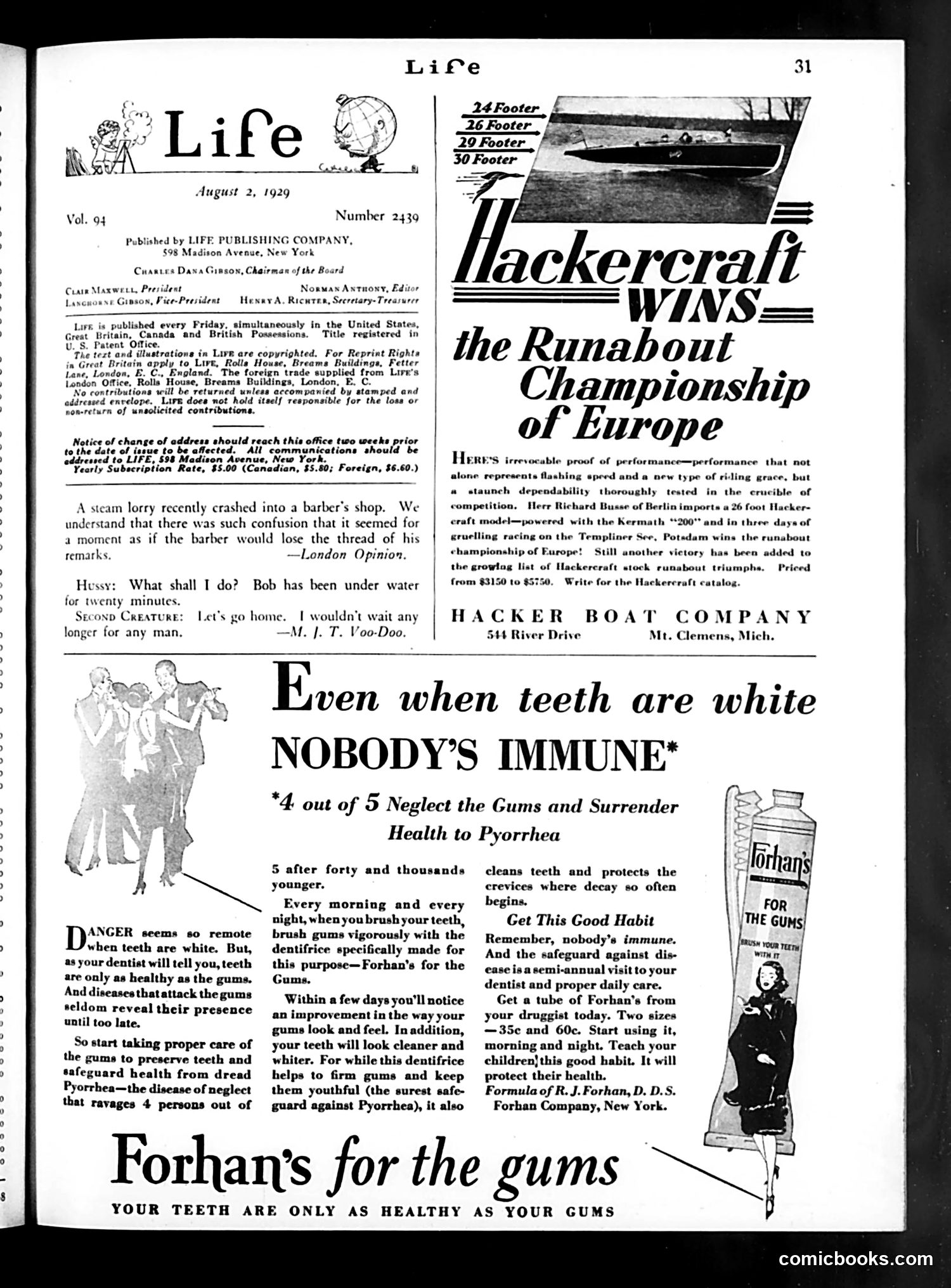 Life — August 2, 1929 — page 33 of 40