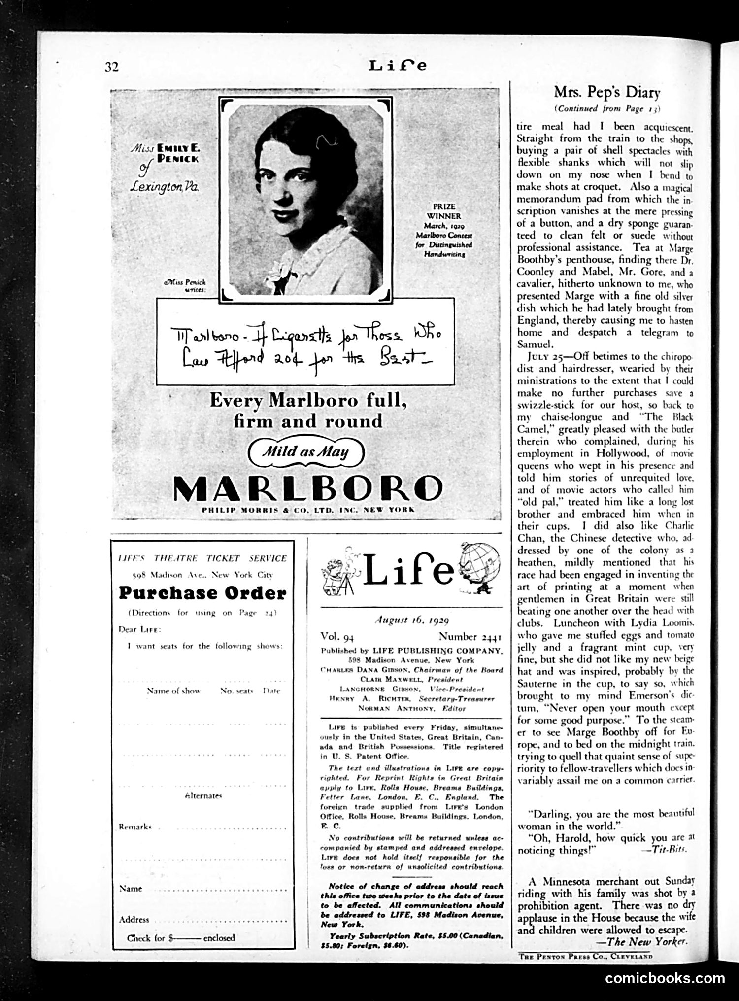 Life — August 16, 1929 — page 34 of 36