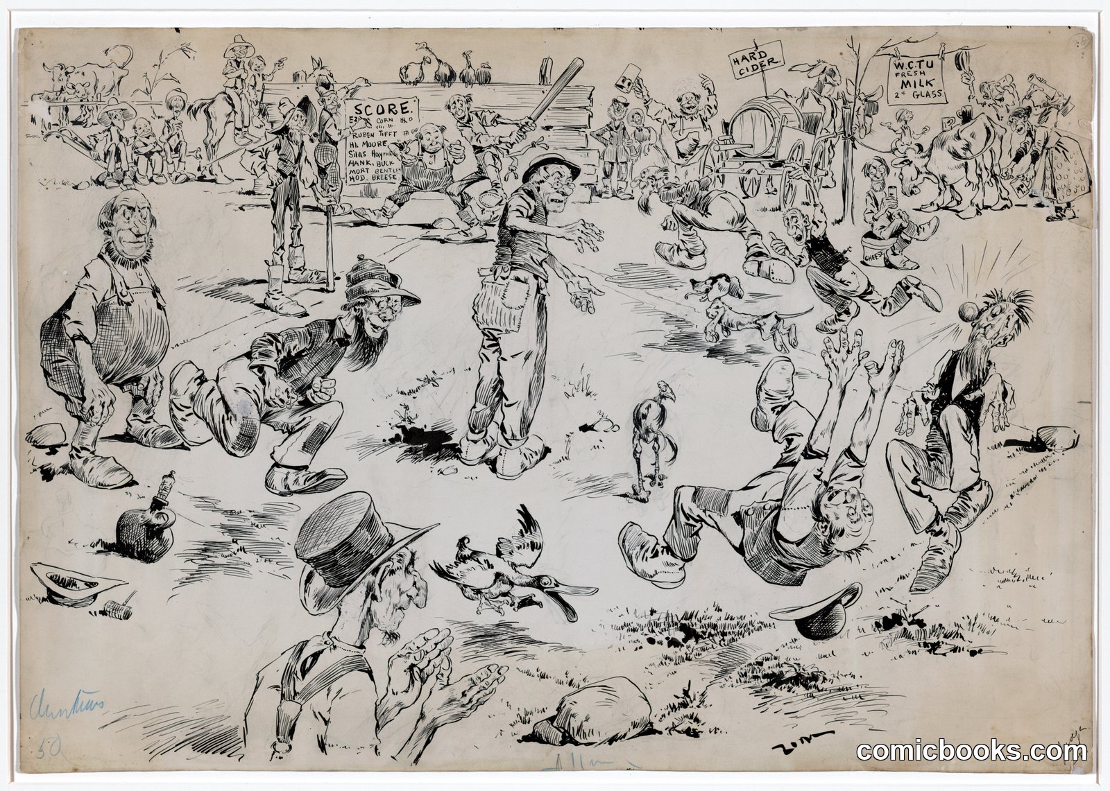 [Baseball game] / Zim. by Zimmerman, Eugene, 1862-1935, artist
